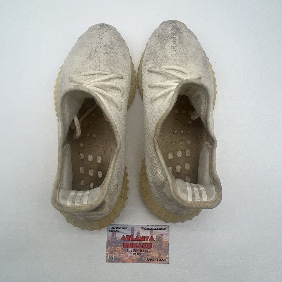 Adidas Yeezy boost 350 cream white triple white Size US 9 / EU 42 - 6 Thumbnail