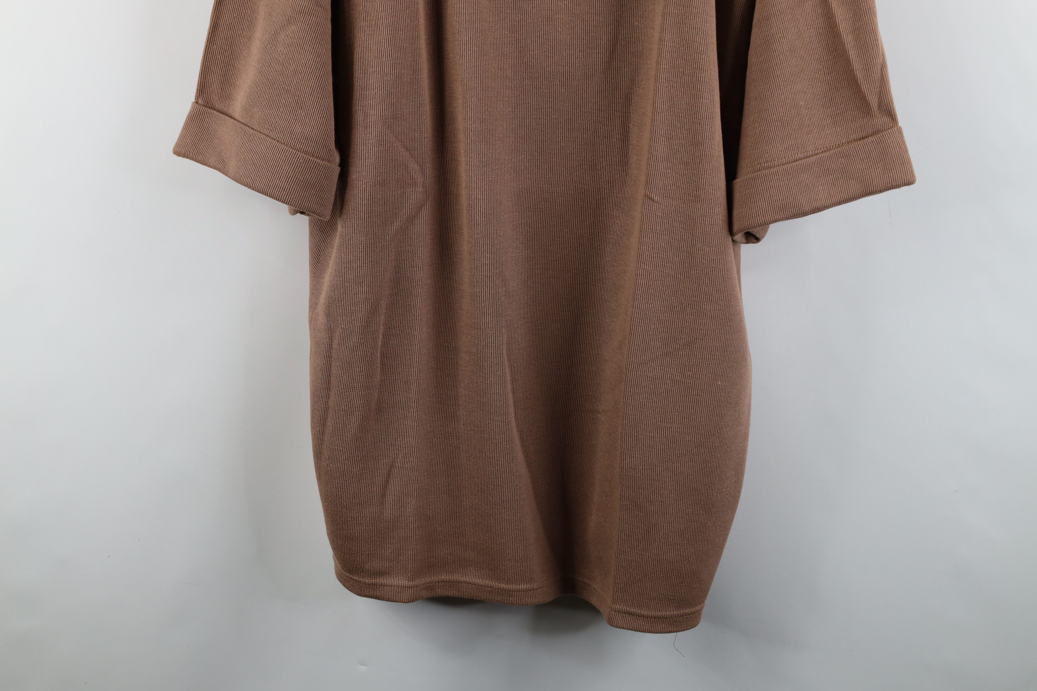 Express × Vintage Vintage 90s Express Baggy Thermal Ribbed Knit T-Shirt Brown Size L / US 10 / IT 46 - 3 Thumbnail