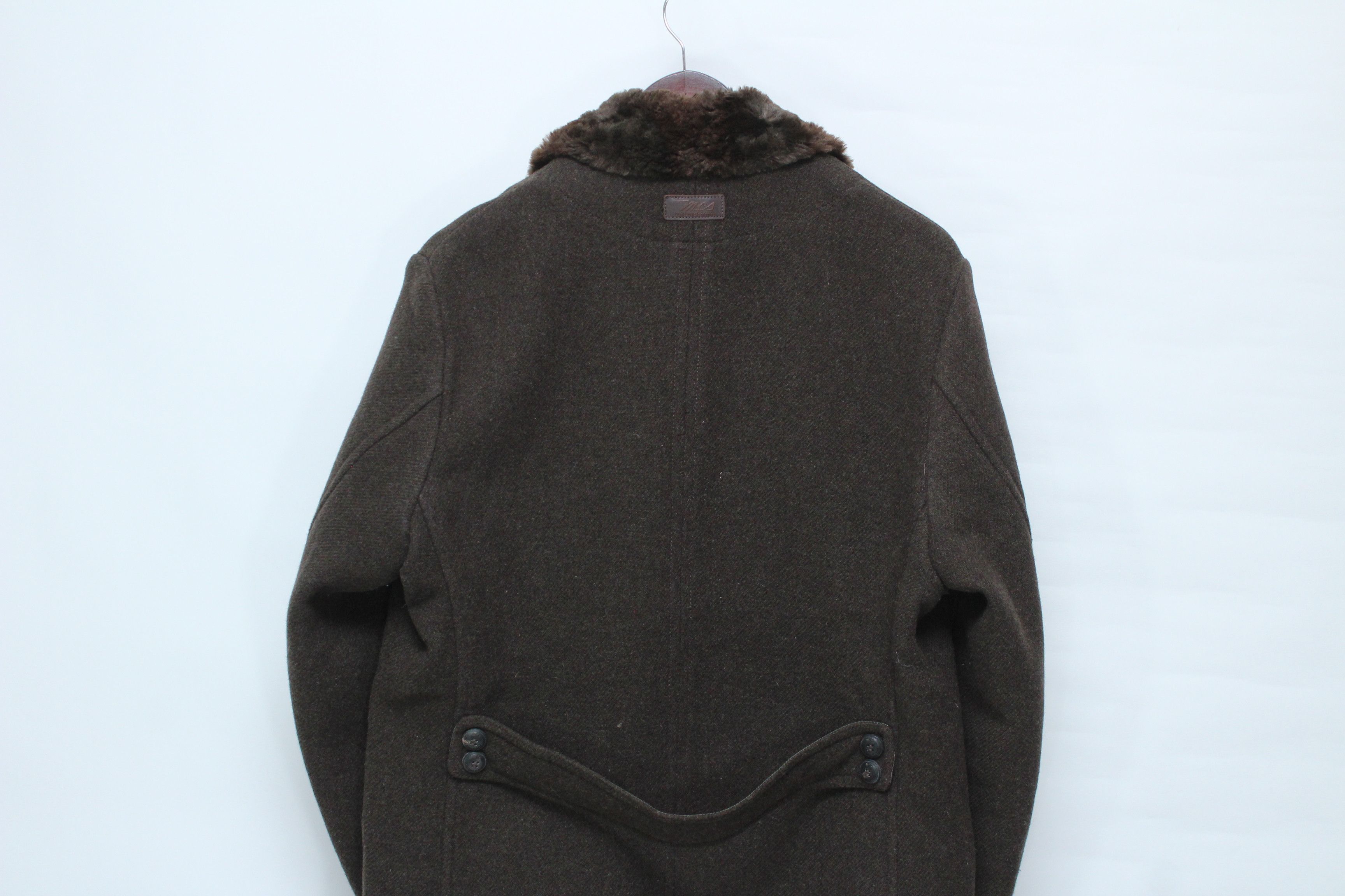 Marlboro Classics Marlboro Classics MCS Wool Plaid Coat with Fur Collar Size US M / EU 48-50 / 2 - 5 Thumbnail