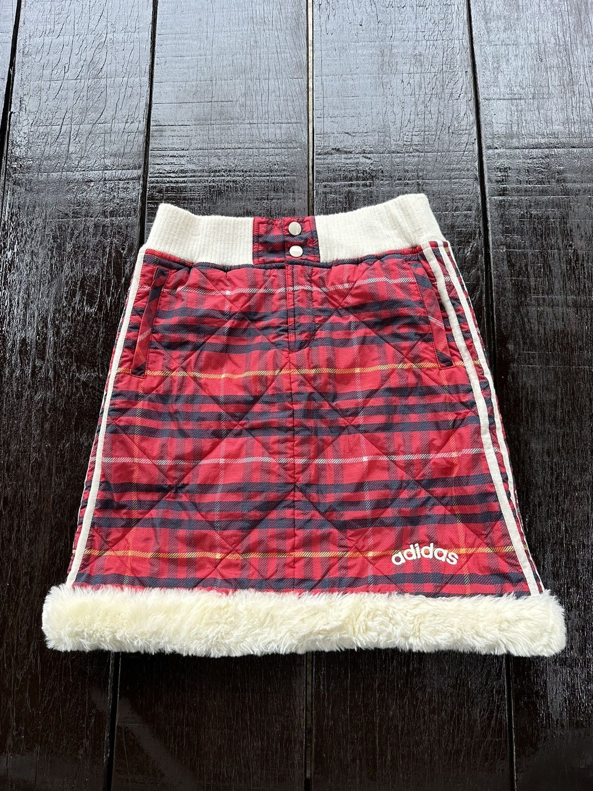 image of Adidas Mini Skirt Nice Design in Red, Women's (Size 26)