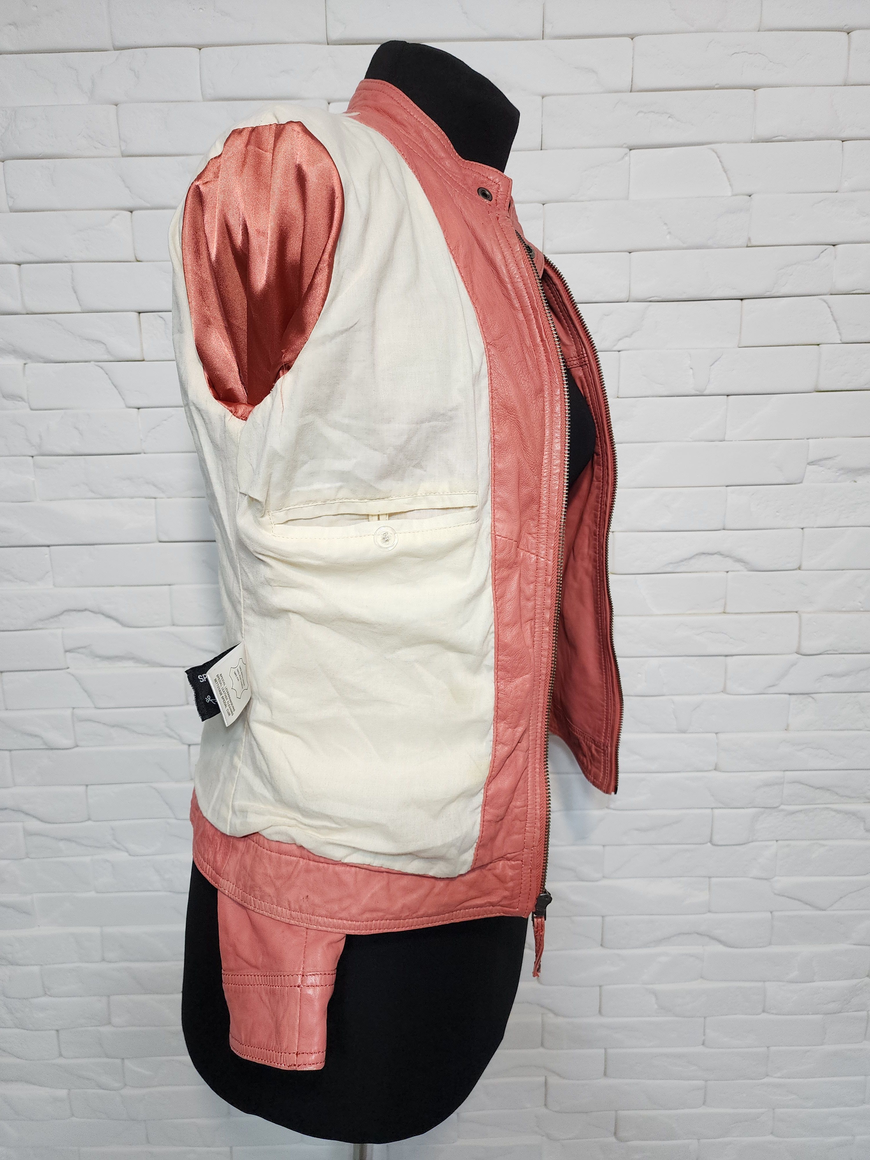 Designer Women's sporty leather jacket. Size M / US 6-8 / IT 42-44 - 8 Thumbnail