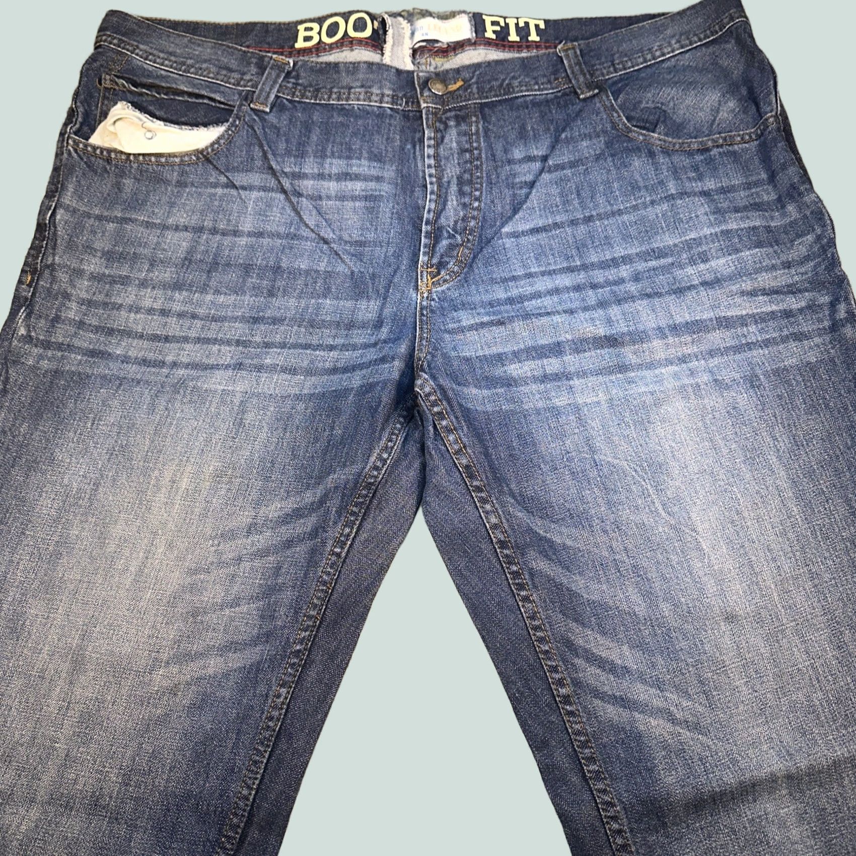 Vintage Legend Men Jeans - 48x32 Tapered Leg, Regular, Blue, 32 Inseam Size US 32 / EU 48 - 1 Thumbnail