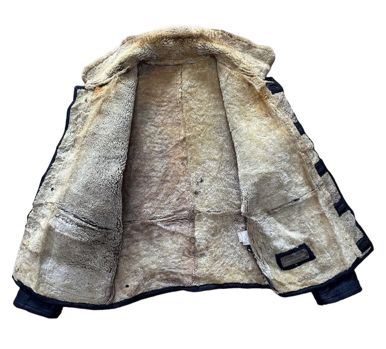 Vintage Roberto Massini Shearling Leather Jacket Size US M / EU 48-50 / 2 - 15 Thumbnail