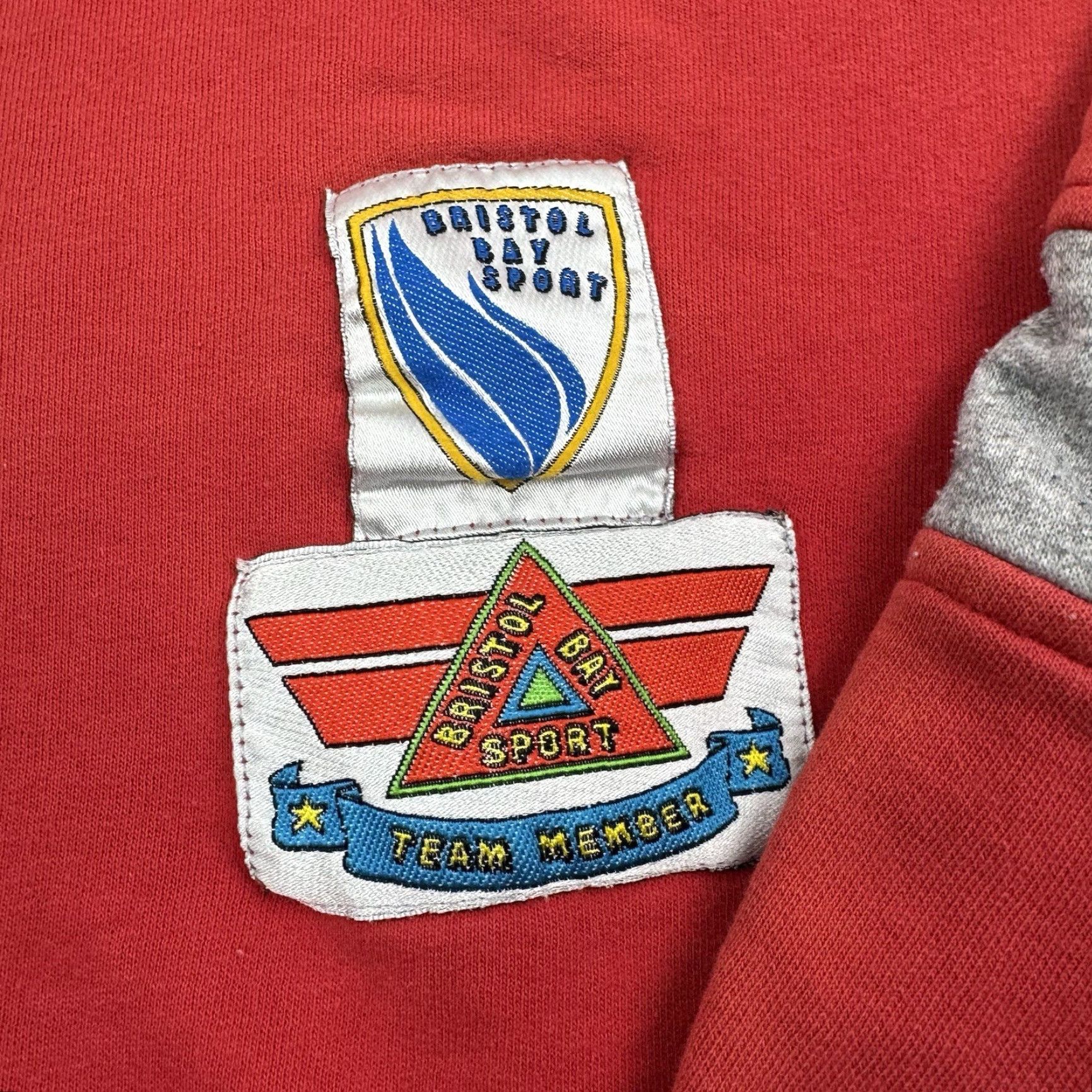 Vintage VINTAGE Bristol Bay Sport Sweatshirt Men M Red Collared 1980s Sports Patch Pullover Button 80s Size US M / EU 48-50 / 2 - 3 Thumbnail