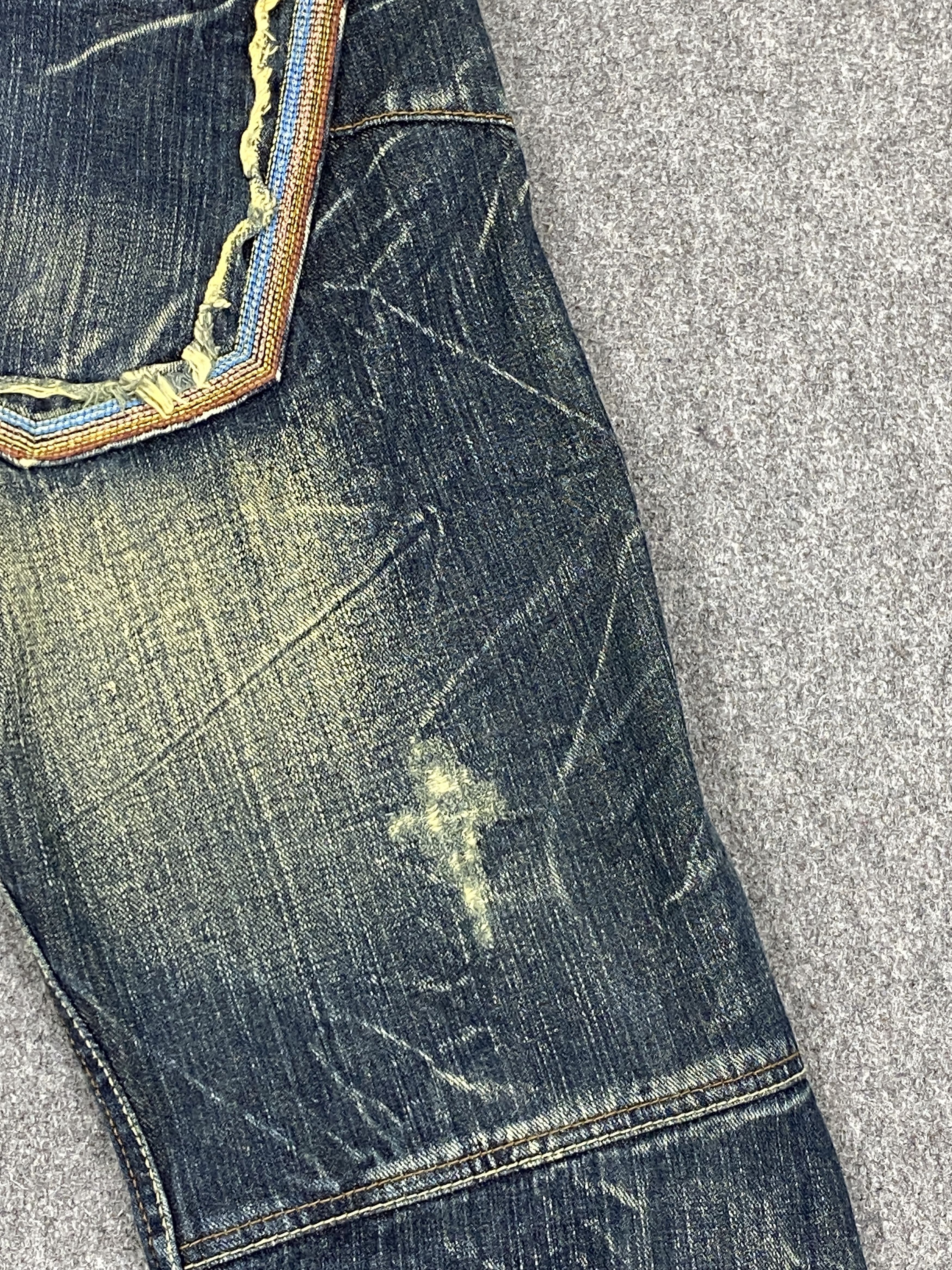 If Six Was Nine Vintage Dominates Handcrafted Double Waist Jeans DP2726 Size US 33 - 20 Thumbnail