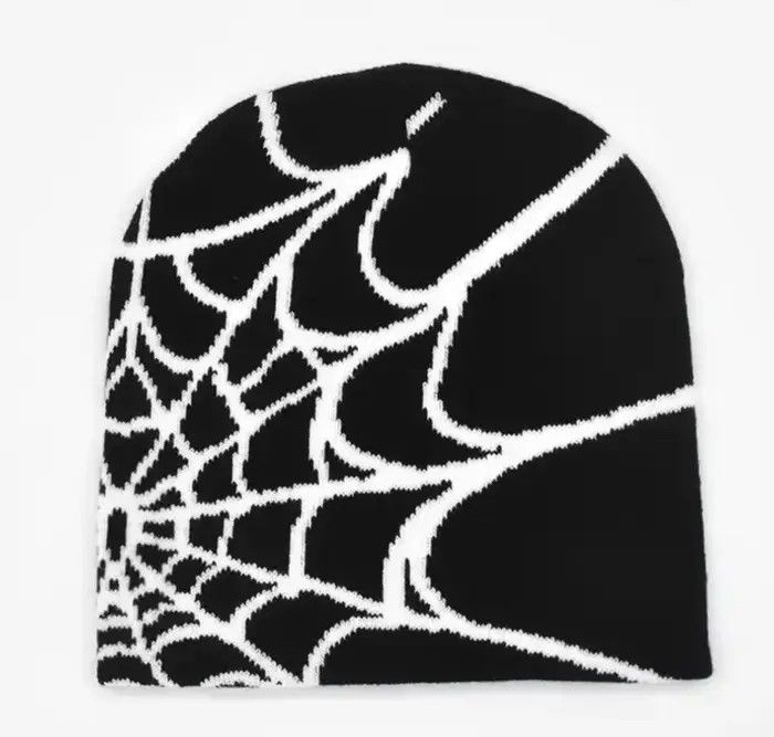 Japanese Brand Y2K Spider Web Beanie Black Size ONE SIZE - 4 Thumbnail