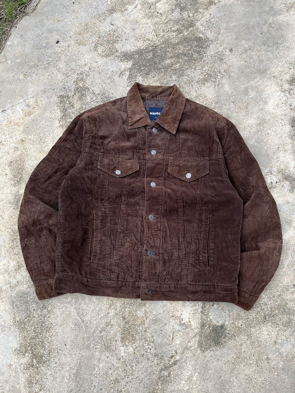 Japanese Brand × Uniqlo × Vintage ⚡️STEALS⚡️Vintage Uniqlo Courdroy Denim Jacket Japan 🇯🇵 Size US L / EU 52-54 / 3 - 1 Thumbnail