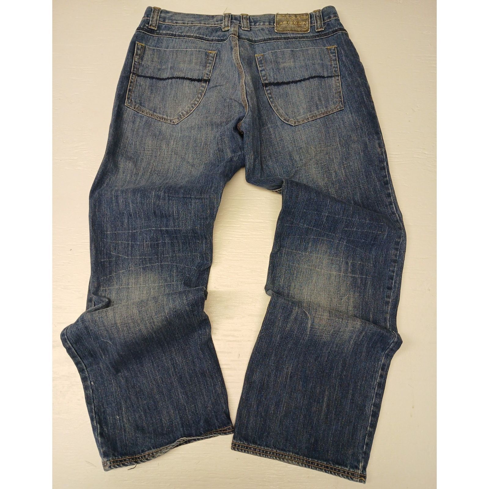 Arizona Jean Co. Arizona Jeans (38x34) Relaxed Blue Denim Straight Leg Pants Size US 38 / EU 54 - 8 Thumbnail