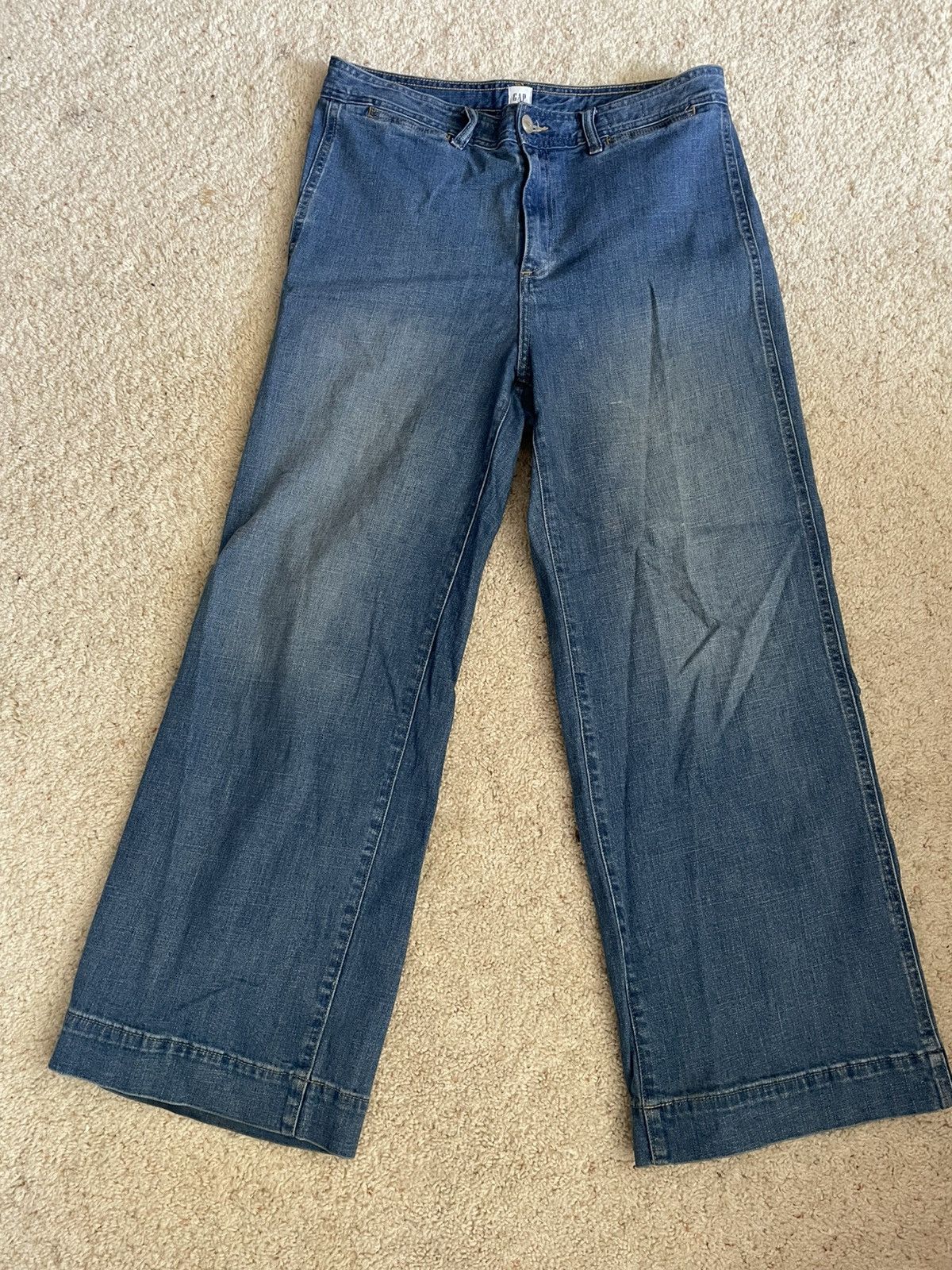 Gap Gap high waisted wide leg crop jeans Size US 32 / EU 48 - 1 Thumbnail