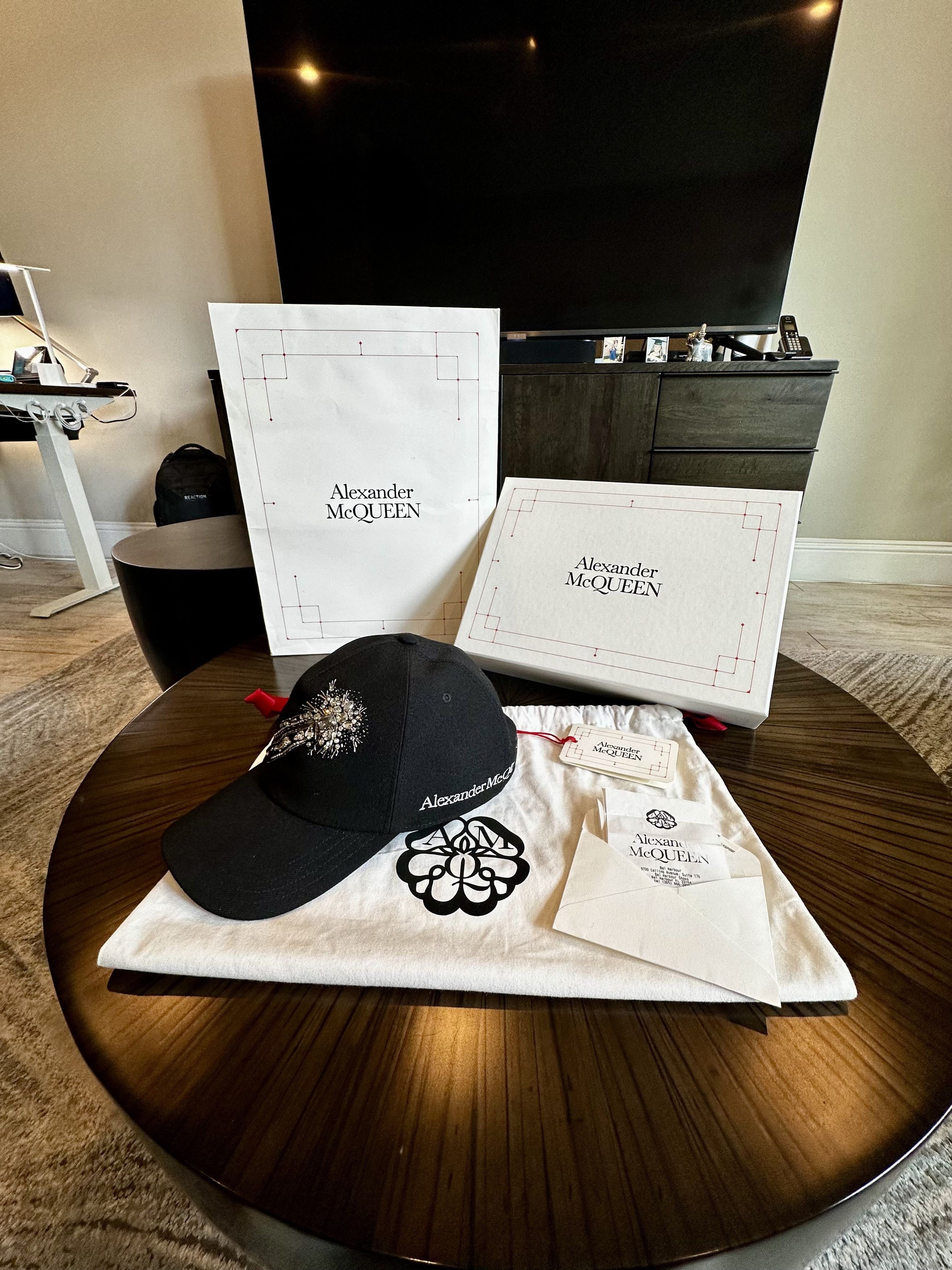 Alexander McQueen Alexander McQueen Astral Embellished Black Baseball Cap Size ONE SIZE - 5 Thumbnail