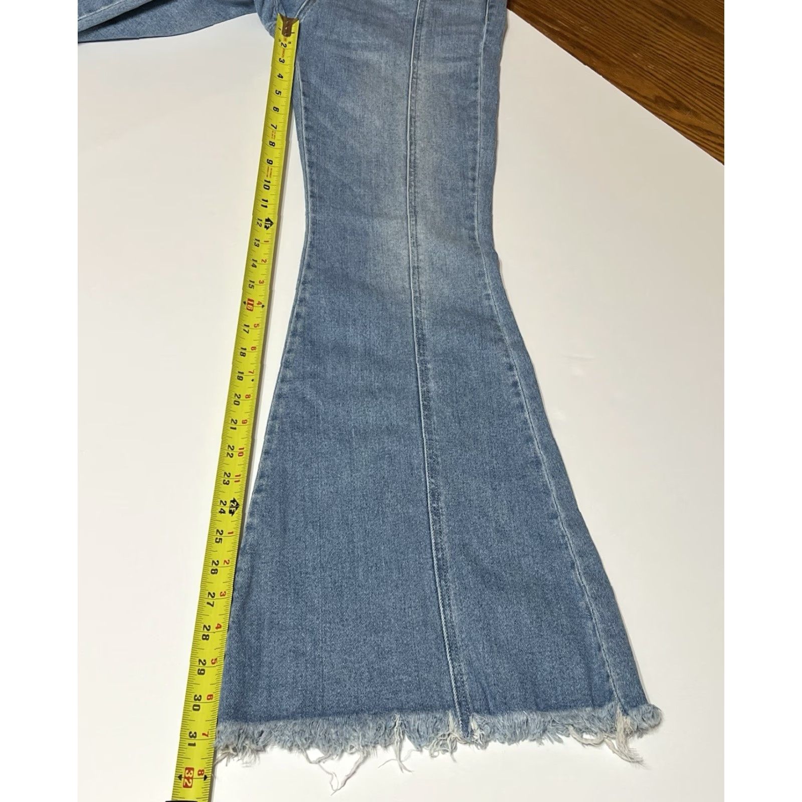 Vintage VINTAGE: No KanCan Jeans Front Seam High Rise Raw Hem Flare Blue 28x31 Women’s Regular Size 28 Bohemian 90s Pants Mens Womens Size 28" / US 6 / IT 42 - 5 Thumbnail