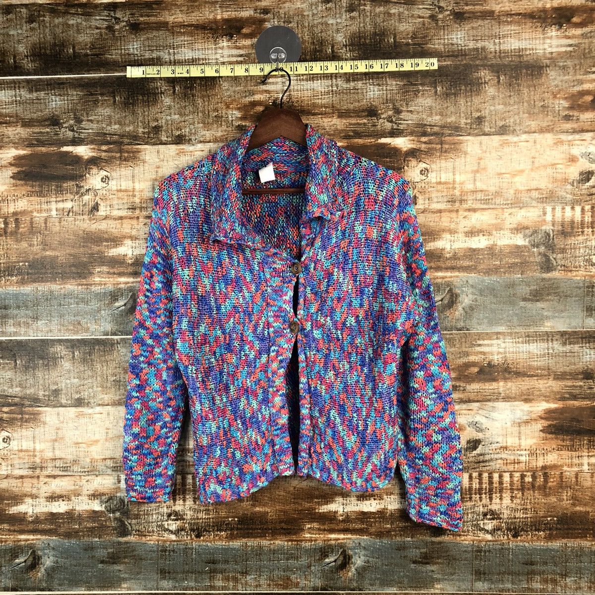 Homespun Knitwear × Japanese Brand DLL Japanese Brand Blue Cardigan Knitwear #C523 Size XS / US 0-2 / IT 36-38 - 1 Thumbnail