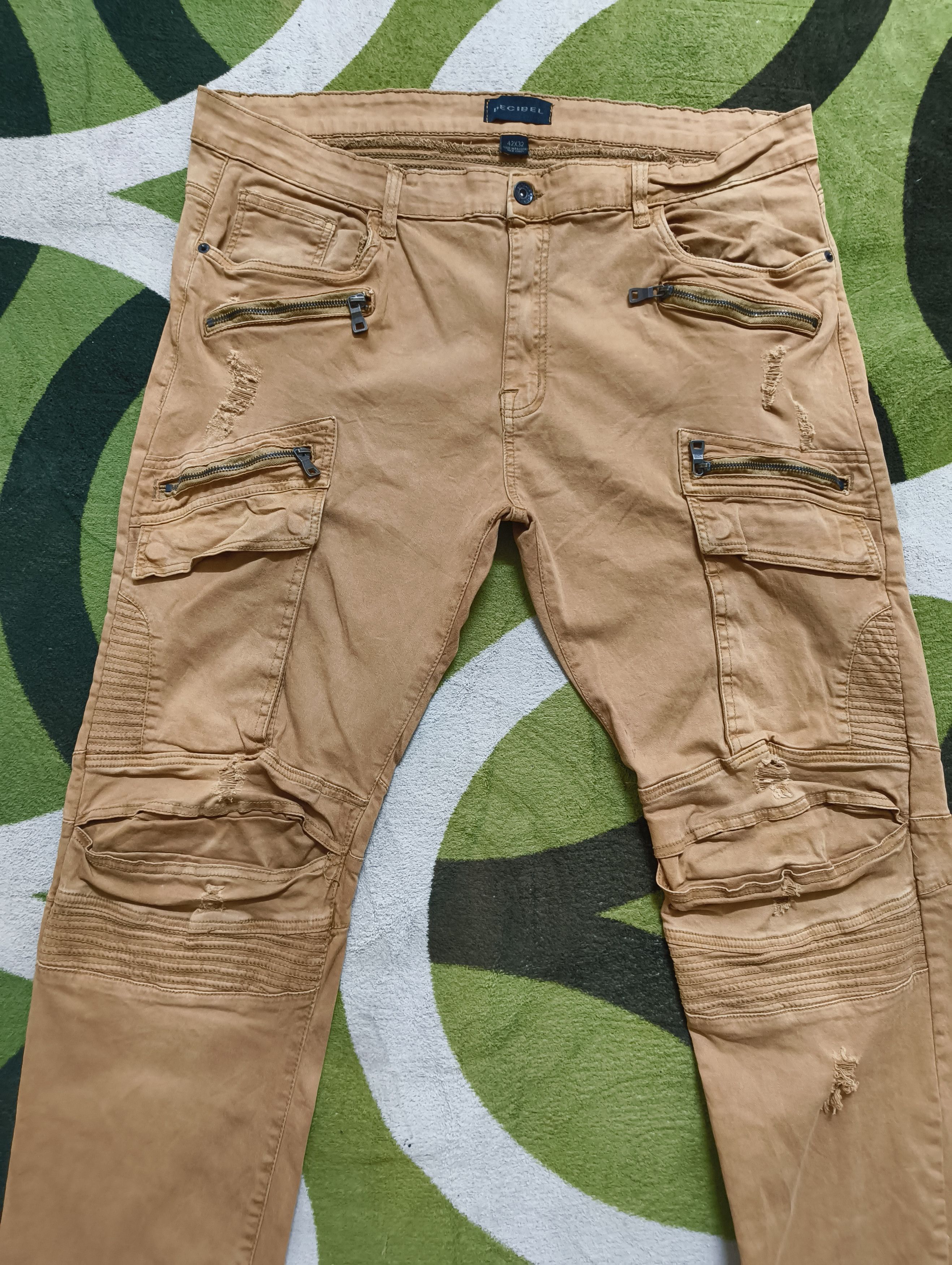 Decibel DECIBEL BIKER CARGO JEANS DISTRESSED DENIM Size US 42 / EU 58 - 2 Thumbnail
