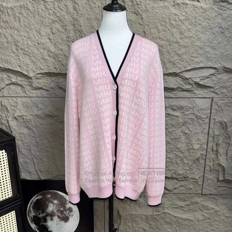 Miu Miu Miu Miu Pink Wool Cardigan for Women . Size M / US 6-8 / IT 42-44 - 1 Thumbnail