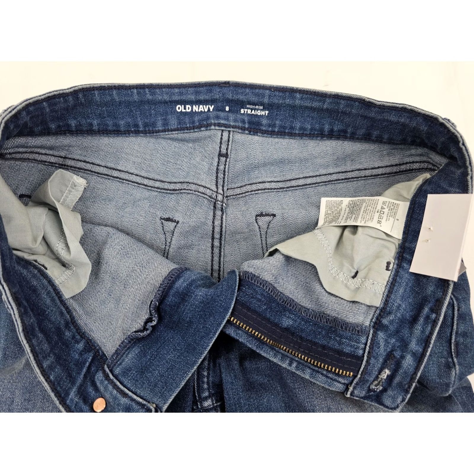 Old Navy Old Navy High Rise Straight Leg Jeans Women 8 Blue Stretch NWT Denim 29x29 Slimming 90s City Jeans Women Size 30" / US 8 / IT 44 - 6 Thumbnail