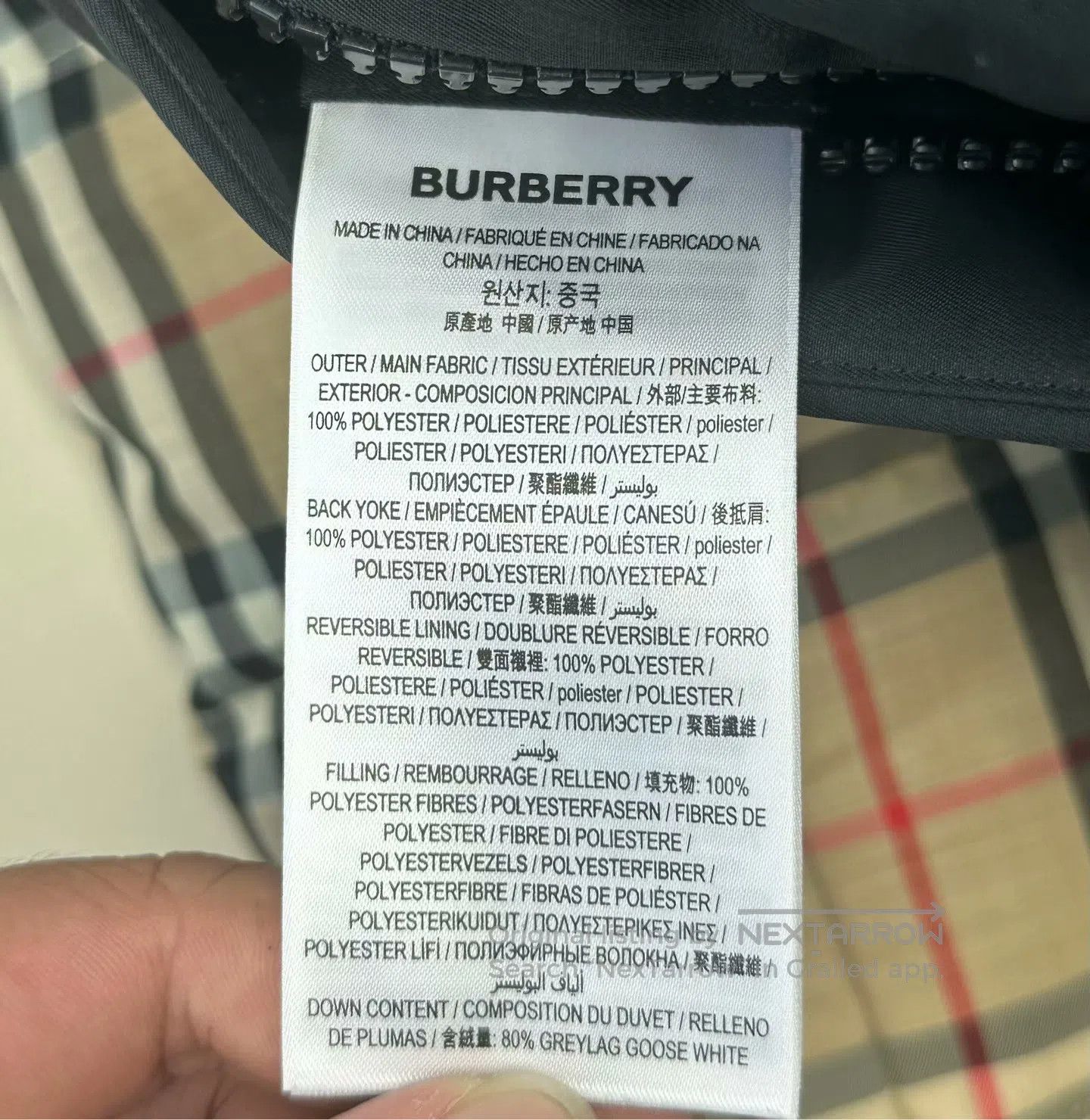 Burberry Burberry Classic Plaid Logo Double-Sided Down Jacket| Size XXS / US 00 / IT 34 - 6 Thumbnail