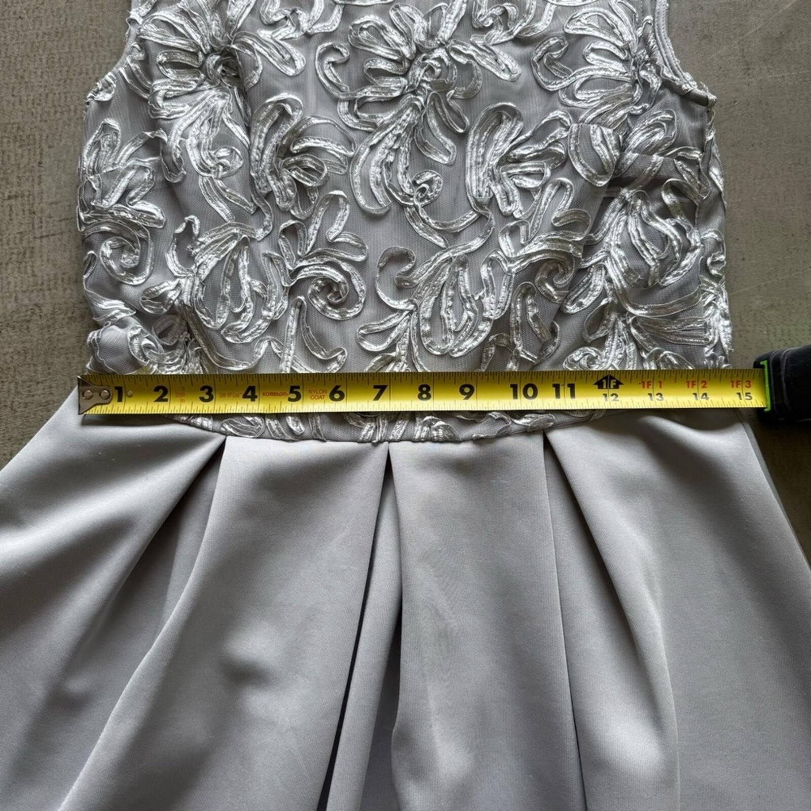 Other SD Collection / Pleated A-Line Dress / Silver Gray Size M / US 6-8 / IT 42-44 - 7 Thumbnail