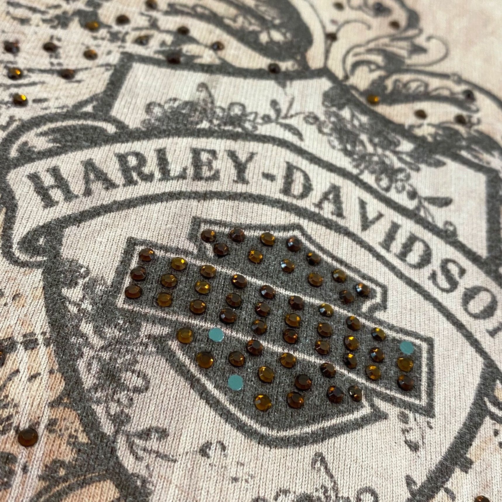 Harley Davidson Harley-Davidson Shirt Womens Medium Orange Rhinestone Tank Top Y2K California Biker Motorcycle Classic Girlie Womens Size M / US 6-8 / IT 42-44 - 4 Thumbnail