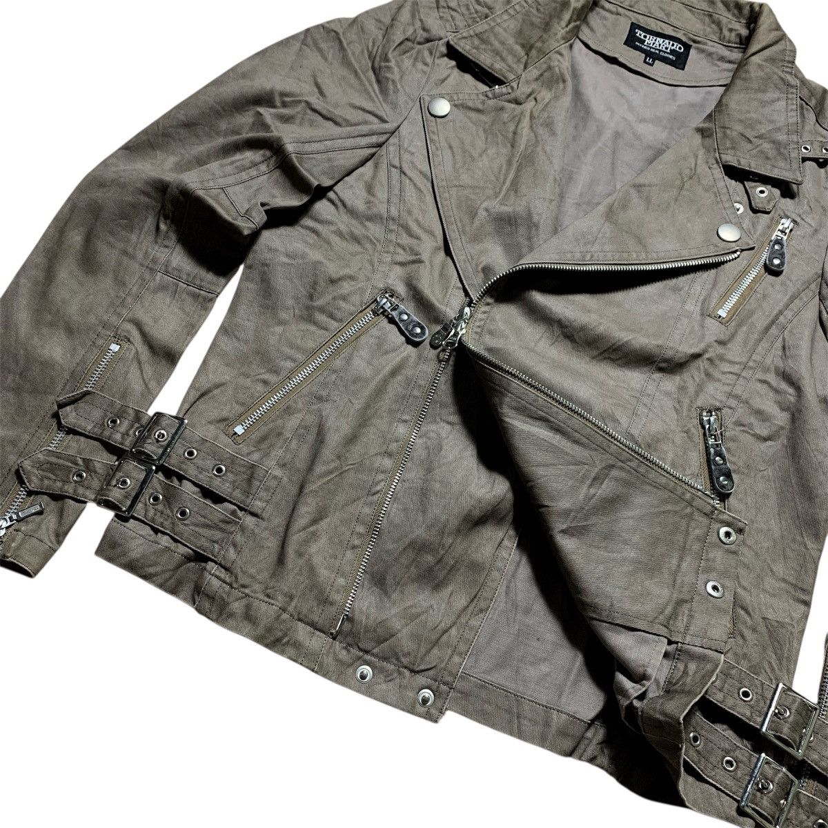 Tornado Mart 2000’s Tornado Mart Bikers Asymetrcial Jacket Size US L / EU 52-54 / 3 - 9 Thumbnail