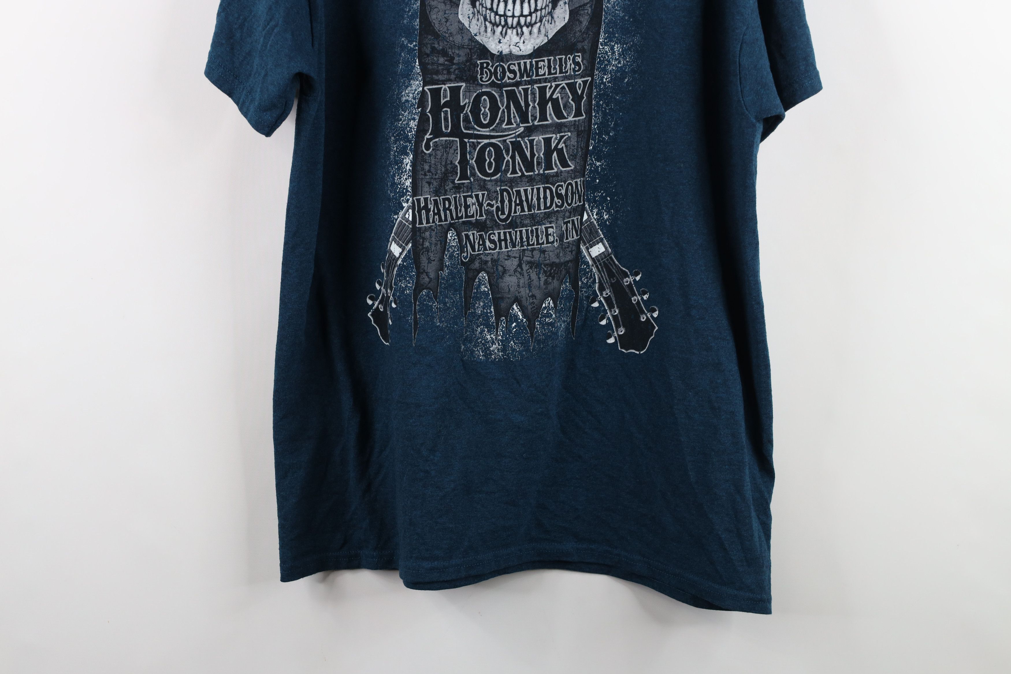 Harley Davidson × Vintage Vintage Y2K Harley Davidson Guitar Fire Flames Skull T-Shirt Size US L / EU 52-54 / 3 - 13 Thumbnail