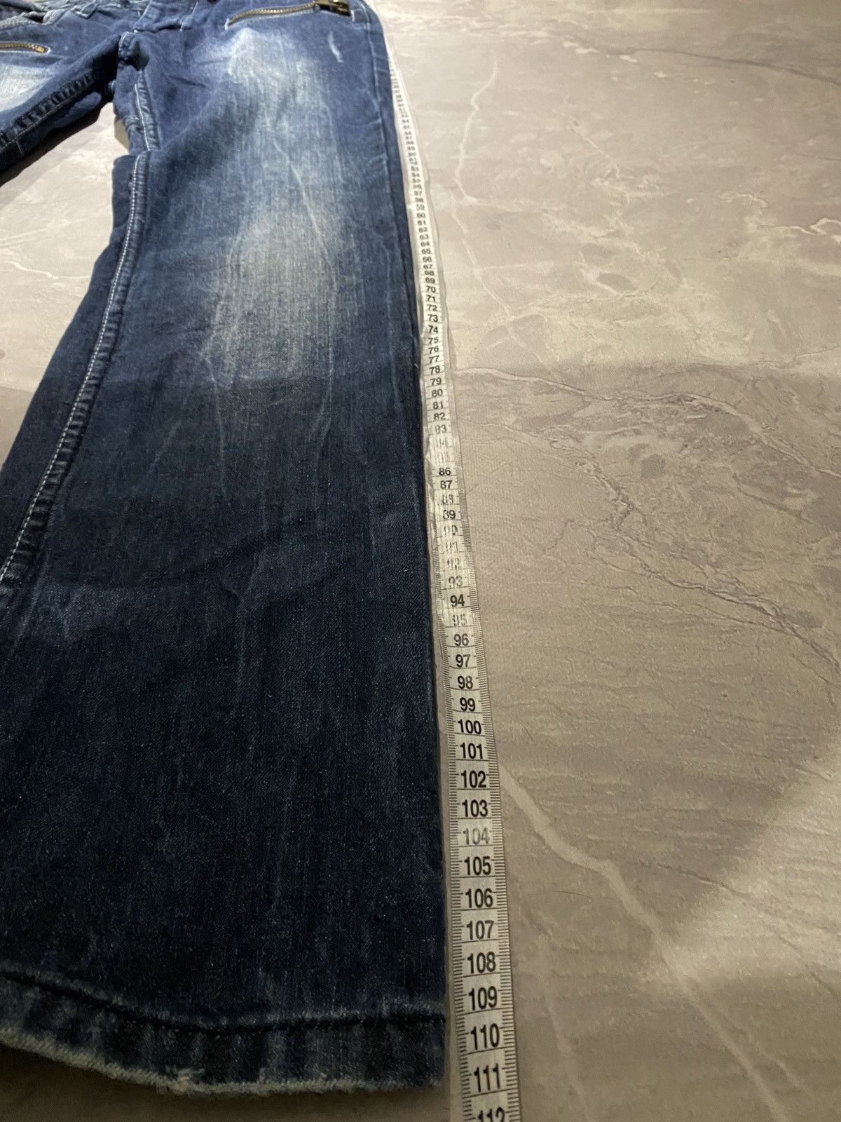 Vintage Archive Designer Washed Destroyed Slim Jean/ Zip line /Tokyo Size US 32 / EU 48 - 13 Thumbnail