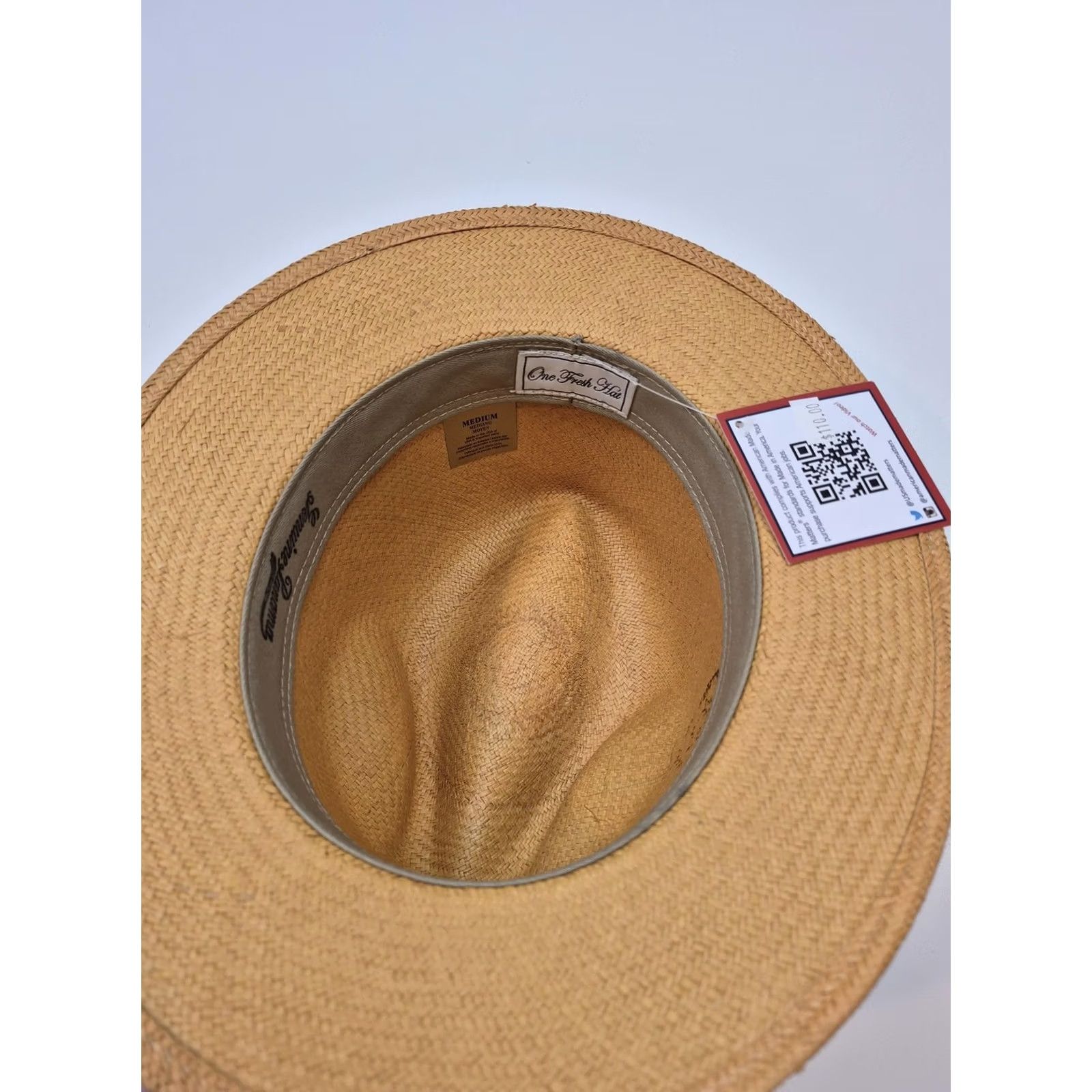 Vintage Genuine Panama Hat Fedora Men's M Beige Straw Lightweight Breathable Casual Summer Size ONE SIZE - 3 Thumbnail
