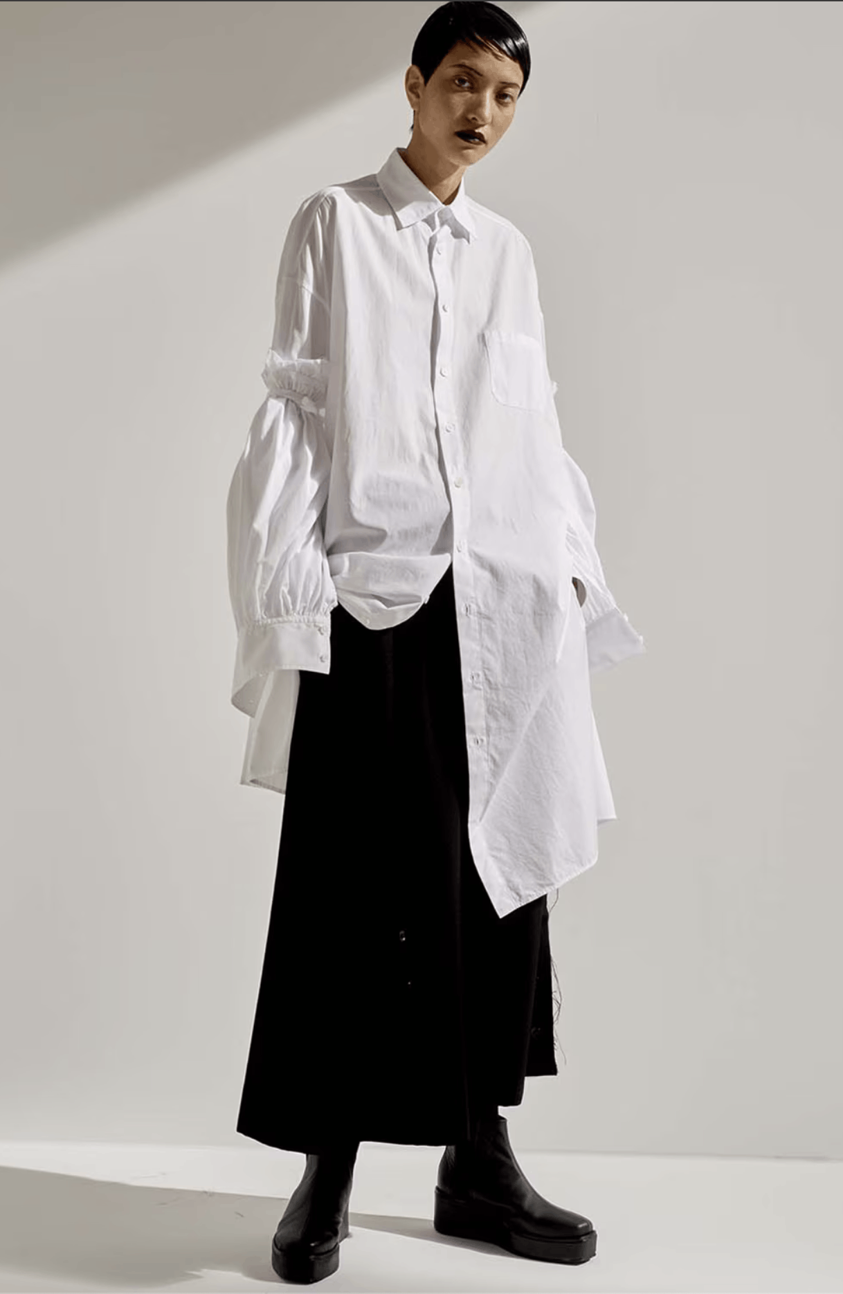 Yohji Yamamoto B Yohji Yamamoto - 19aw W/Gabardine Side Button Wide Pants Size US 28 / EU 44 - 7 Thumbnail