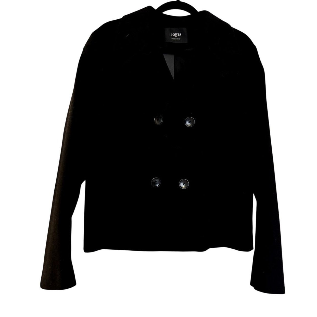 Ports 1961 Ports 1961 NWT Men's Black Wool Peacoat Size US S / EU 44-46 / 1 - 1 Thumbnail