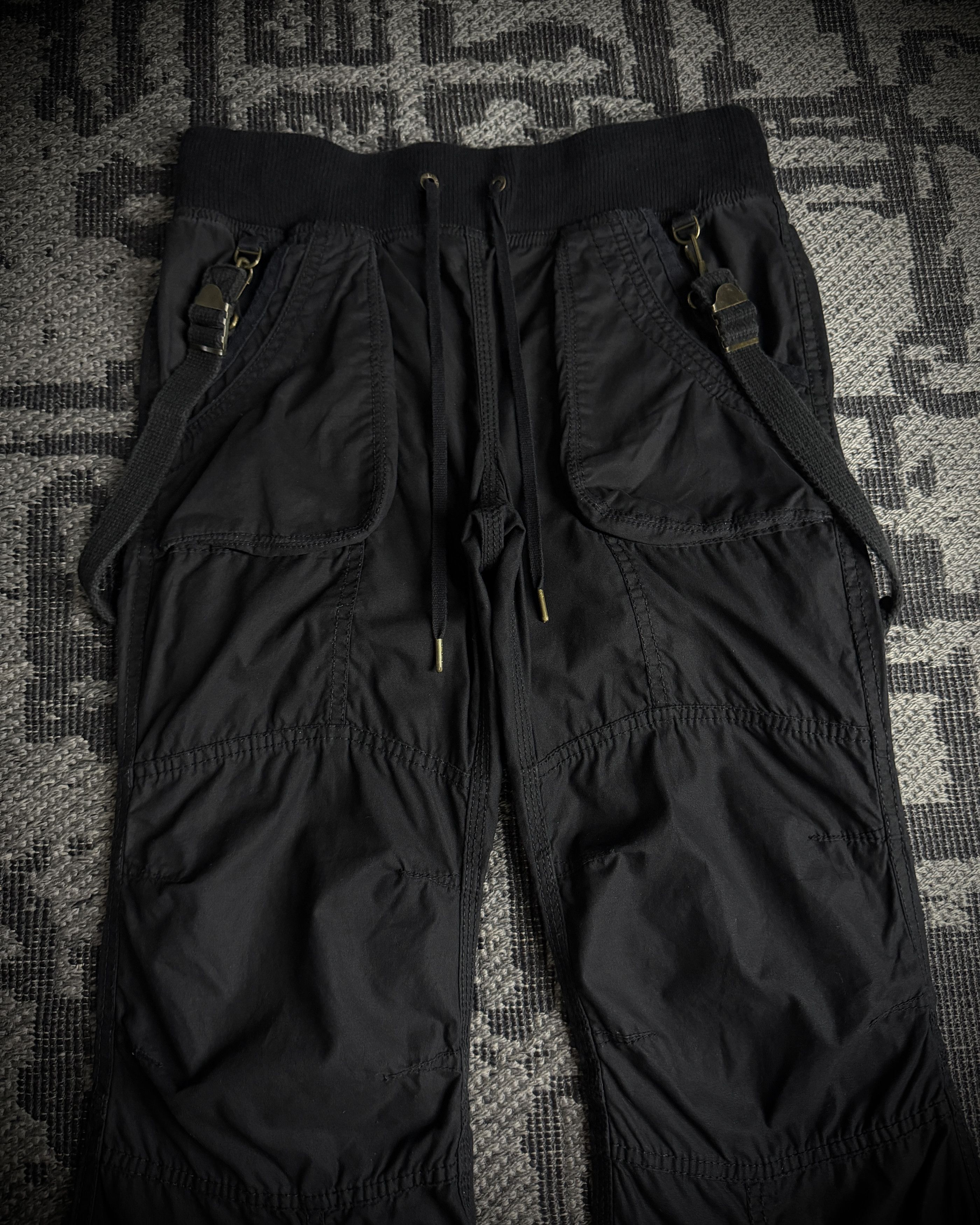 GOA GOA Suspender Cargo Flared Pants Black Size US 30 / EU 46 - 3 Thumbnail