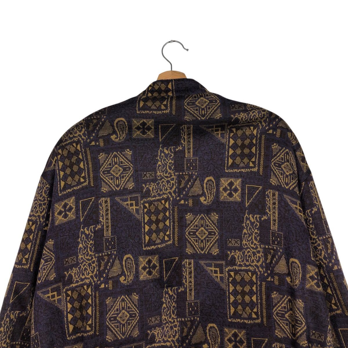 Japanese Brand × Vintage 📌Vintage Bomber Jacket Runic Navajo Design Issey Miyake Size US M / EU 48-50 / 2 - 10 Thumbnail