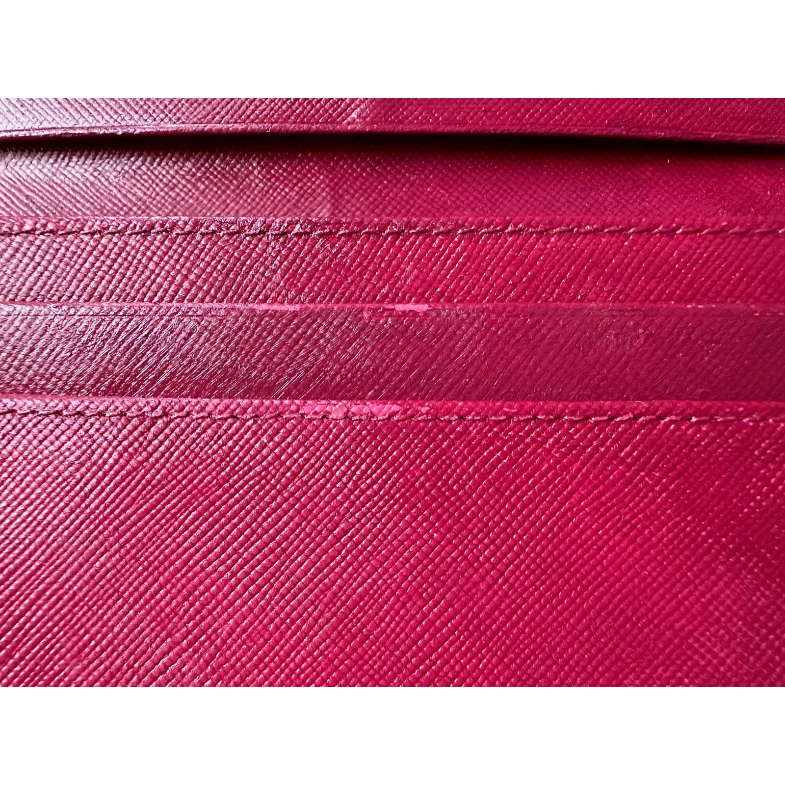 Prada PRADA Milano Fiocco Ribbon Saffiano Leather Long Wallet Size ONE SIZE - 10 Thumbnail