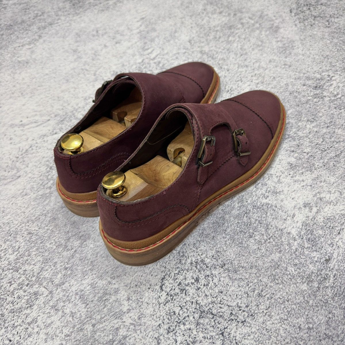 Pollini Pollini Mens Nubuck Leather Double Monk Shoes US9 UK8 EU42 Size US 9 / EU 42 - 9 Thumbnail