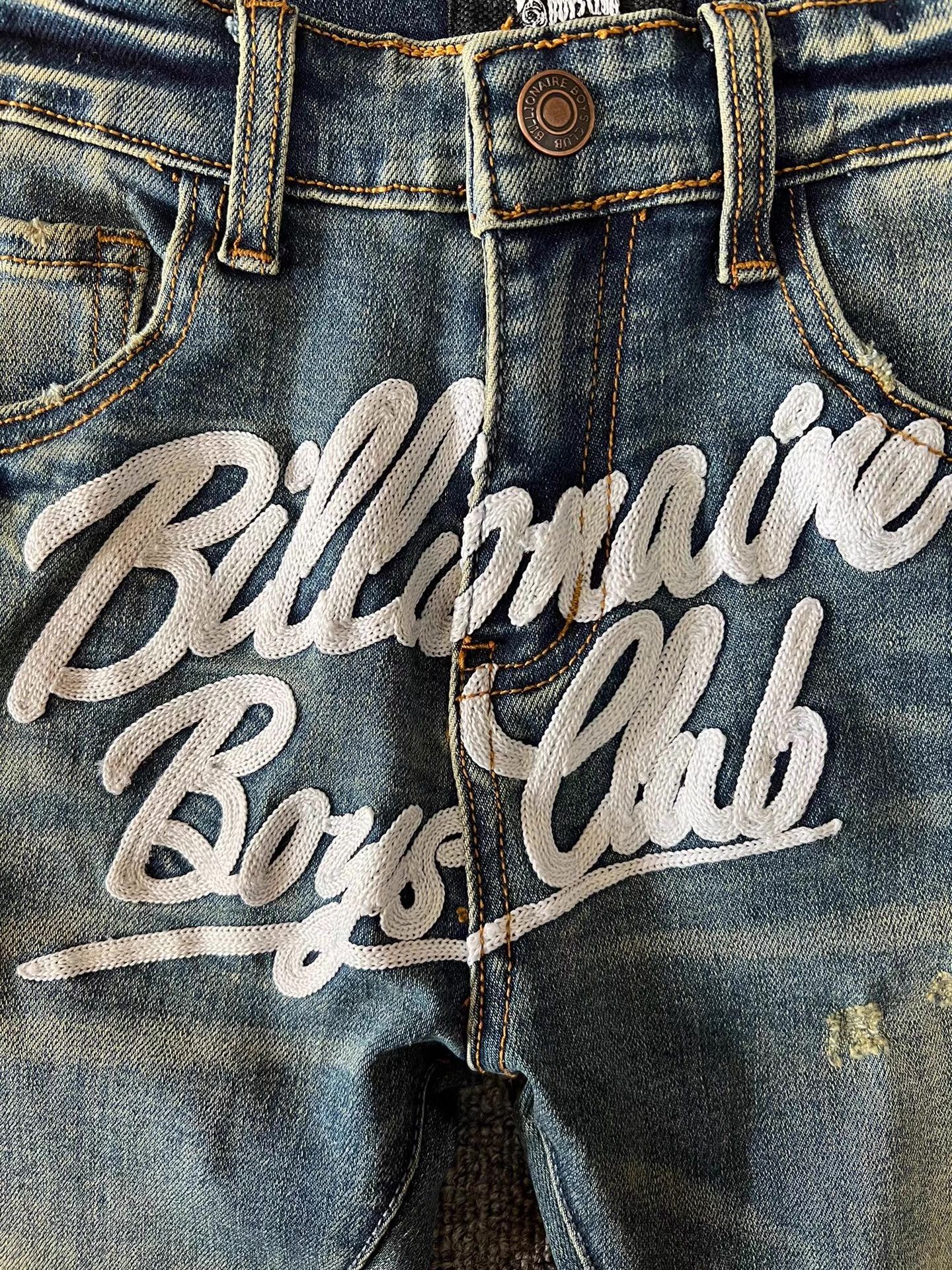 Billionaire Boys Club BBC KIDS Children's Washed Brushed Distressed Jeans Q7 Size US 26 / EU 42 - 7 Thumbnail