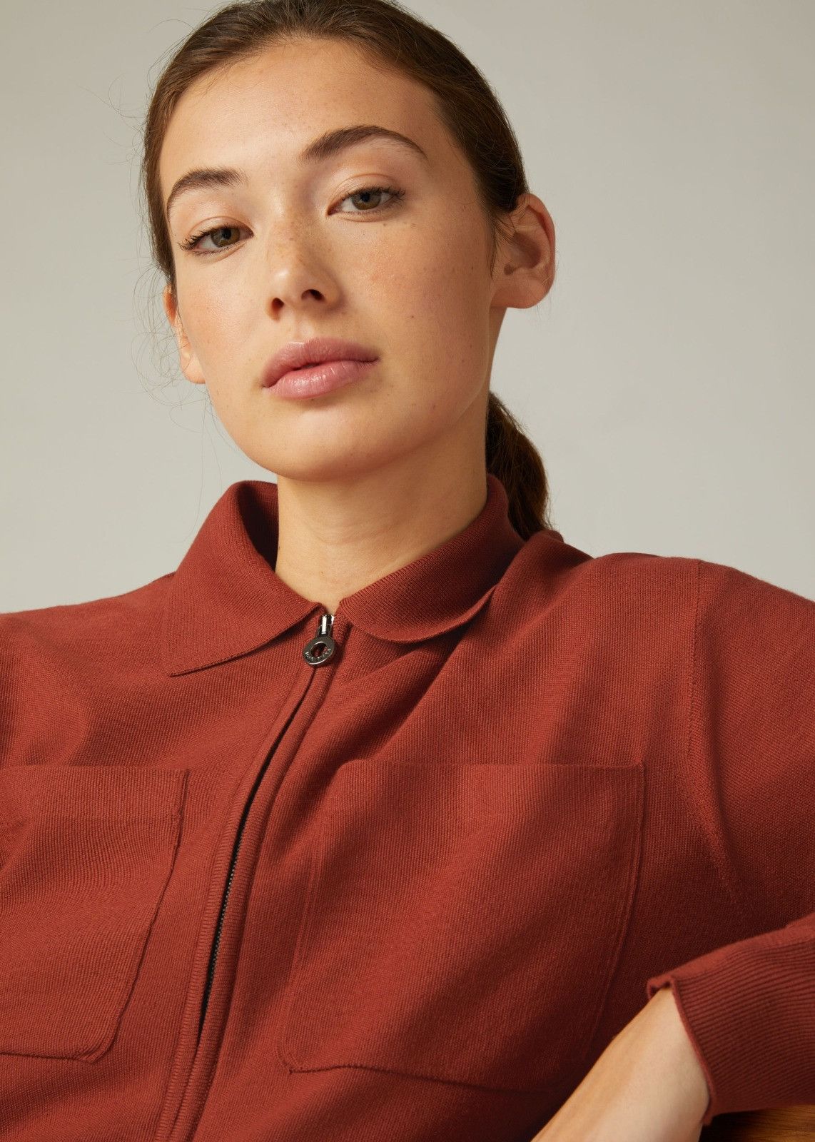 Loro Piana o1srvl11e0125 Valsesia Bomber Jacket in Reddish-Brown Size XS / US 0-2 / IT 36-38 - 4 Thumbnail
