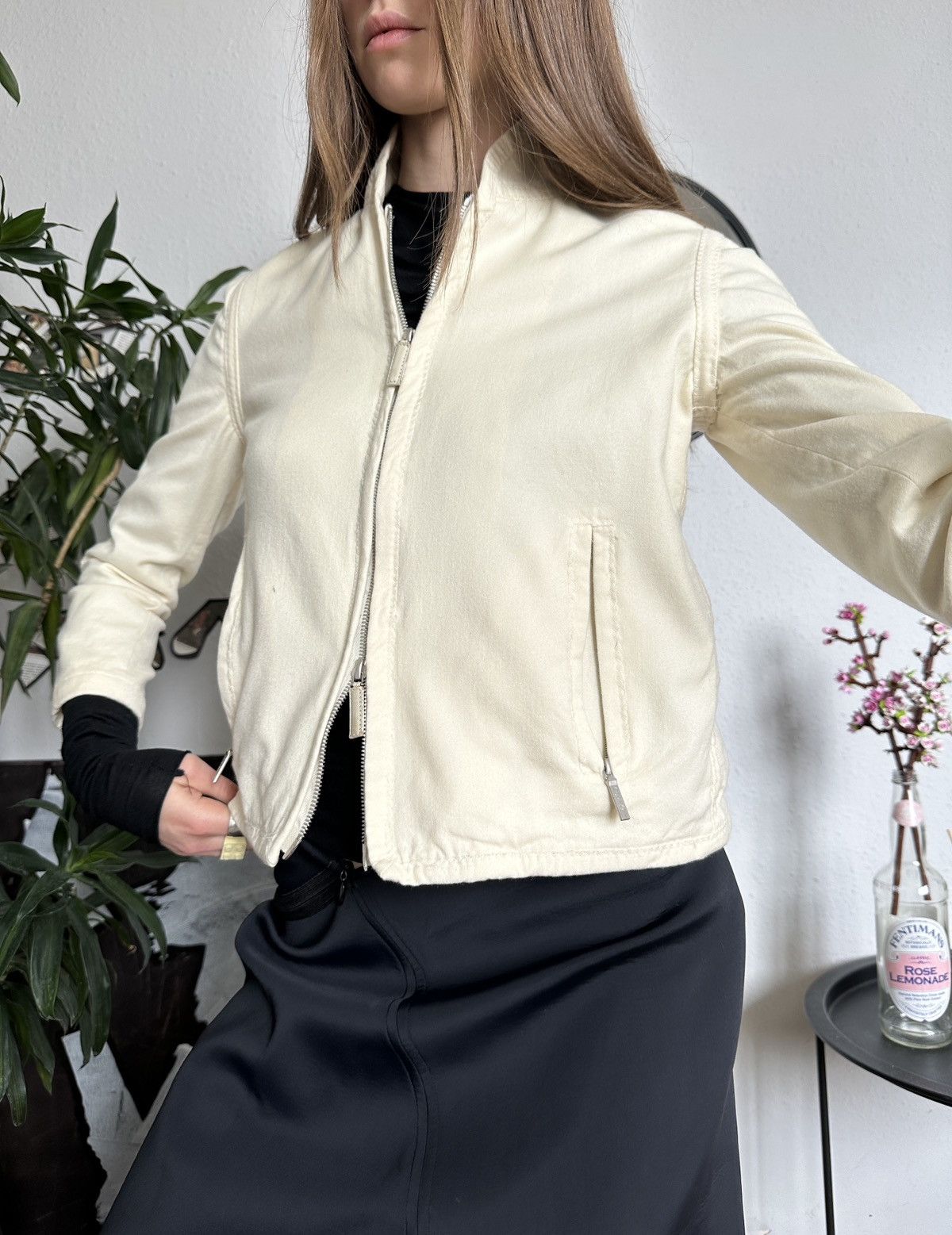 Calvin Klein × Vintage Calvin Klein Wool Archive Double Zip Jacket 90s Size S / US 4 / IT 40 - 2 Thumbnail