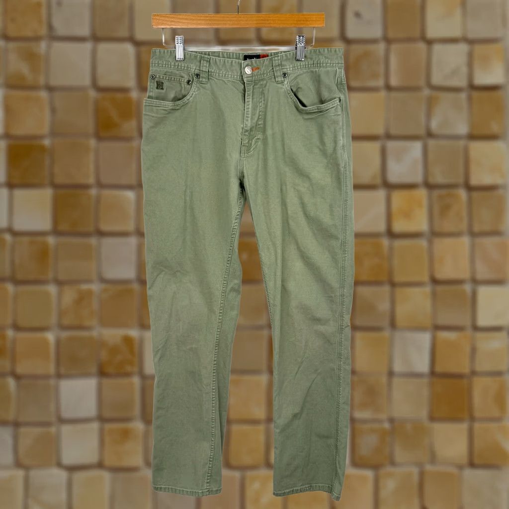 Howler Brothers Howler Brothers Pants Mens 32x30 Chino Green 5-Pocket Regular Straight Comfort Easy Care Workwear Size US 33 - 1 Thumbnail