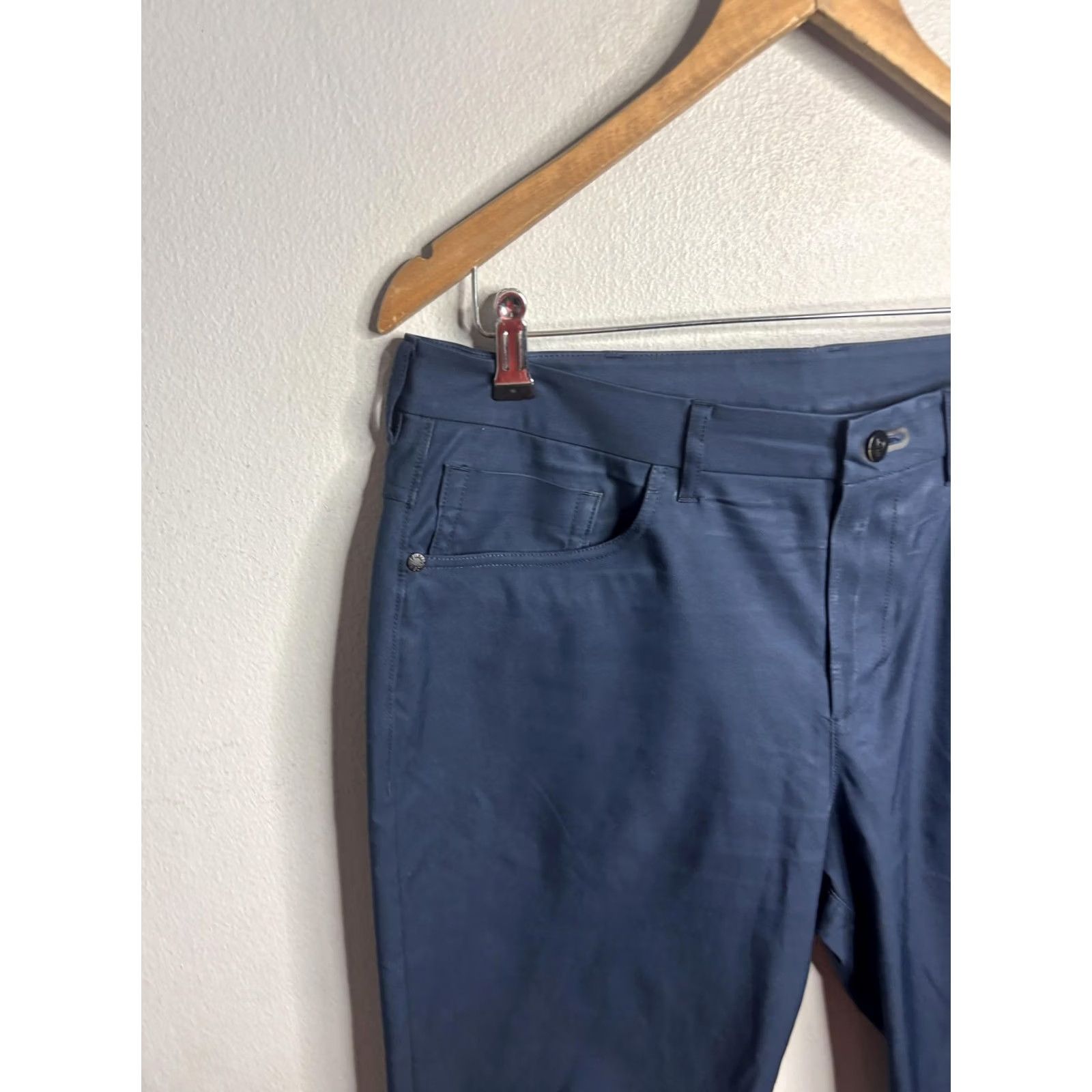 Vintage Public Rec Blue Chino Pants Mens 33x32 Straight Leg 5 Pocket Casual Zip Fly Size US 33 - 2 Thumbnail