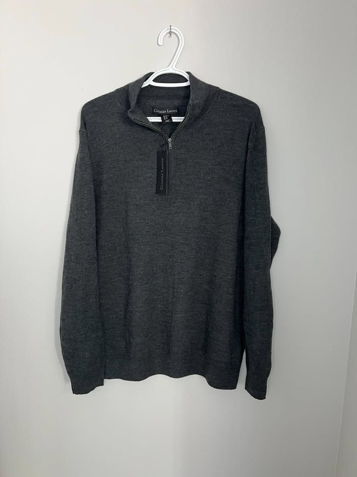 Christian Lacroix Christian Lacroix Extrafine Merino Wool 1/4 Zip Sweater Size US XL / EU 56 / 4 - 1 Thumbnail