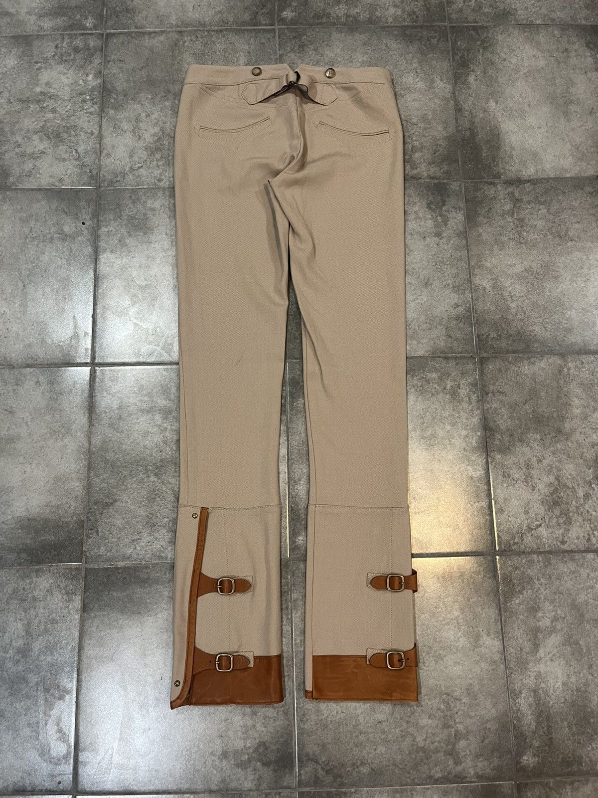 Ralph Lauren Ralph Lauren Wool Blend Equestrian Riding Trousers w Leather Size 26" / US 2 / IT 38 - 2 Thumbnail