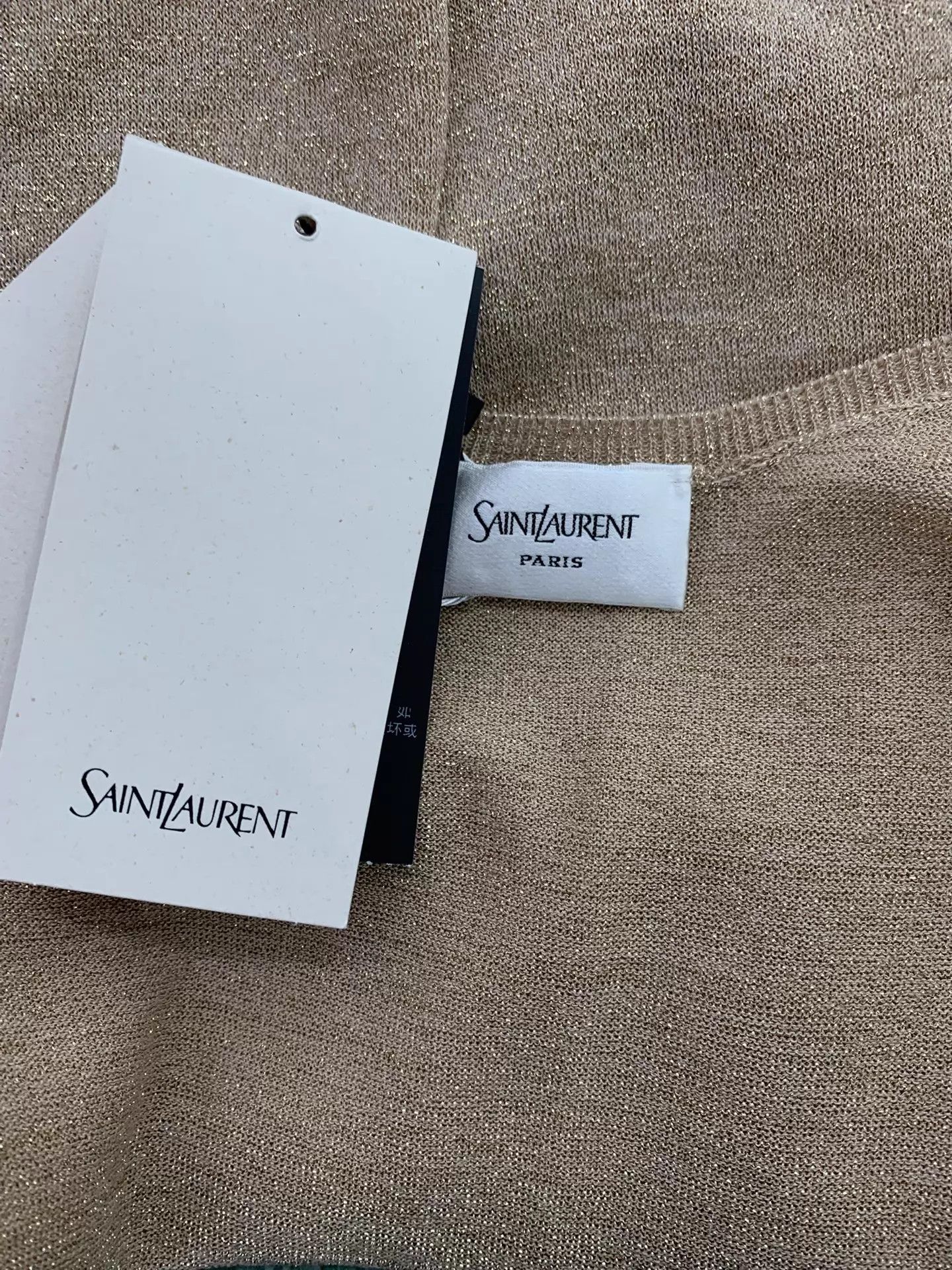 Yves Saint Laurent YSL gold tank top S NWT Size S / US 4 / IT 40 - 4 Thumbnail