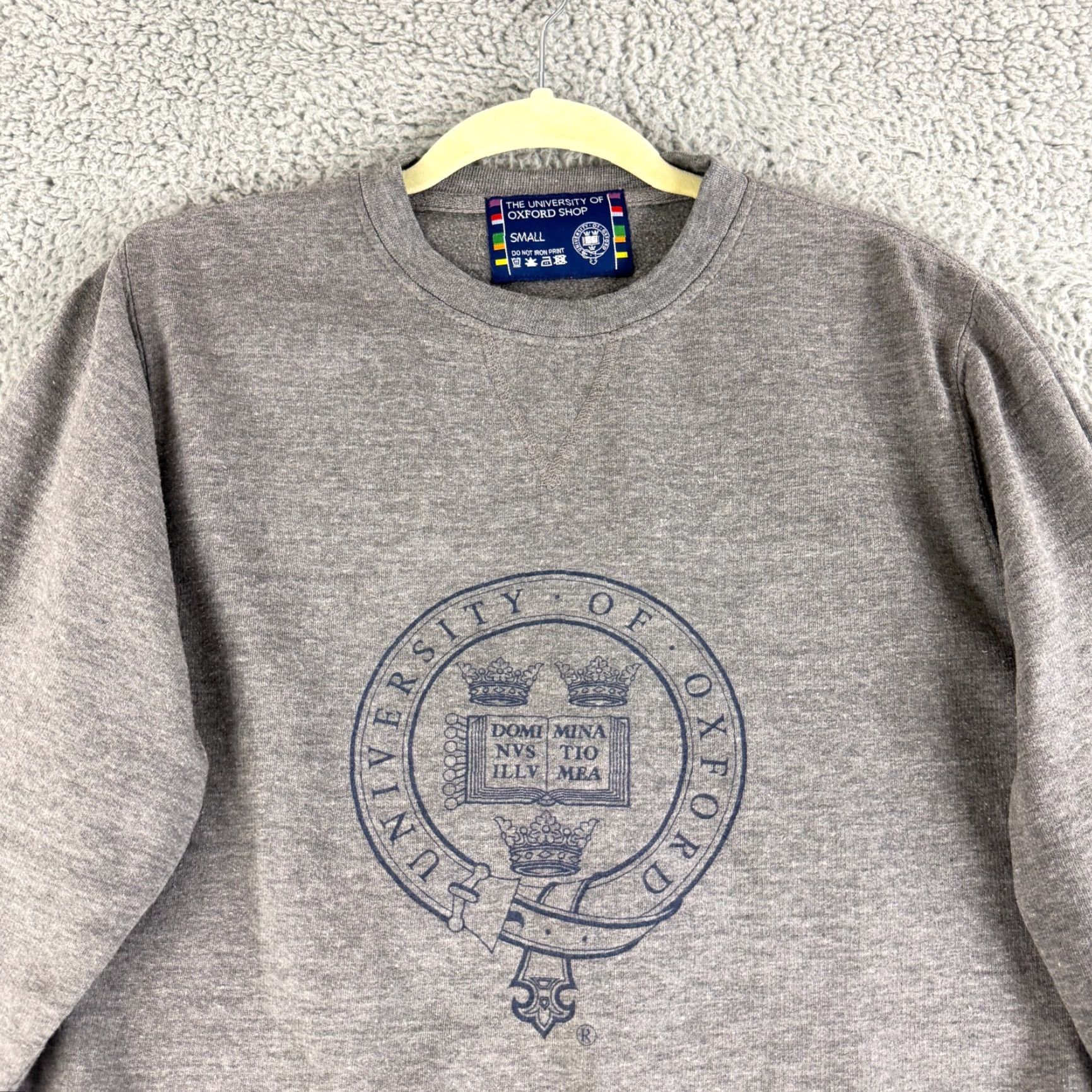 Vintage The University of Oxford Sweater Women's Small Gray Long Sleeve Crew Neck Cotton Size S / US 4 / IT 40 - 3 Thumbnail