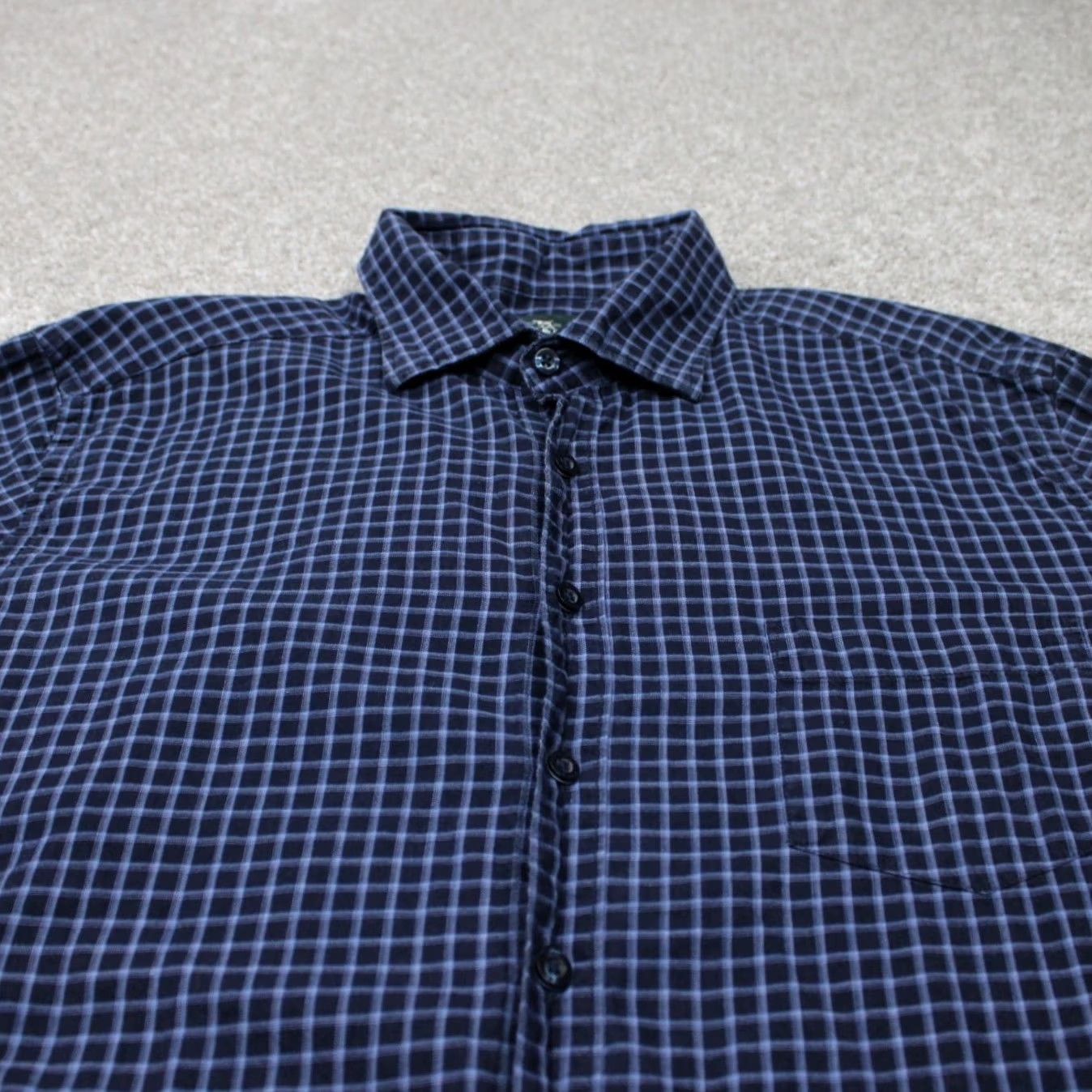 Rodd & Gunn Rodd & Gunn Shirt Mens XL Blue Leggiuno Cotton L/S Button-Up Check Knit? (rephrase) Size US XL / EU 56 / 4 - 4 Thumbnail
