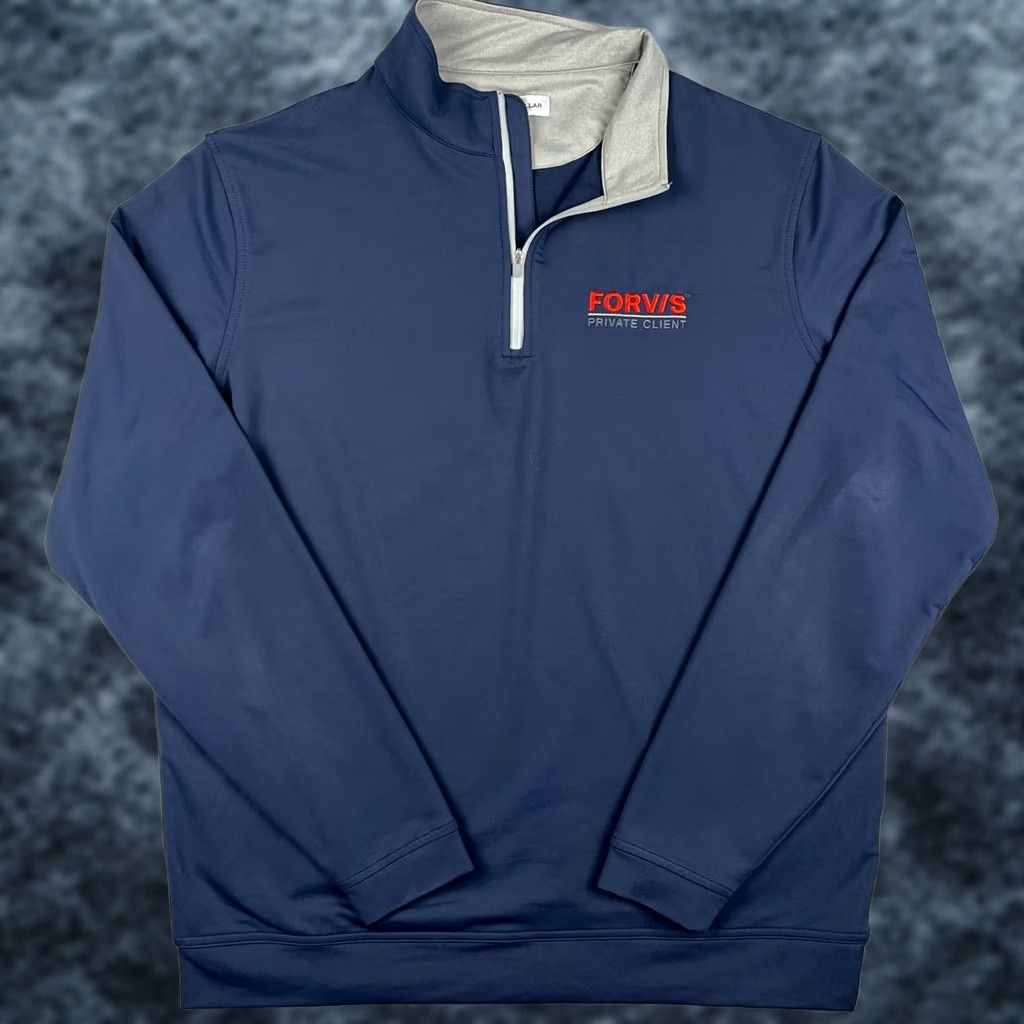 Peter Millar Peter Millar Perth Quarter Zip Stretch Performance Large Mens Blue Golf Active Shirt Size US L / EU 52-54 / 3 - 1 Thumbnail