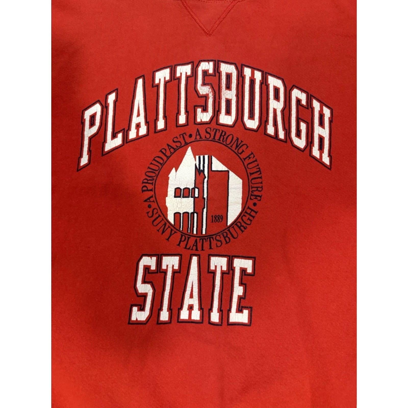 Russell Athletic VINTAGE Russell Athletics Sweatshirt Plattsburgh State College 2XL Red Unisex Adults Crew Neck Pullover Graphic Print Size US XXL / EU 58 / 5 - 7 Thumbnail