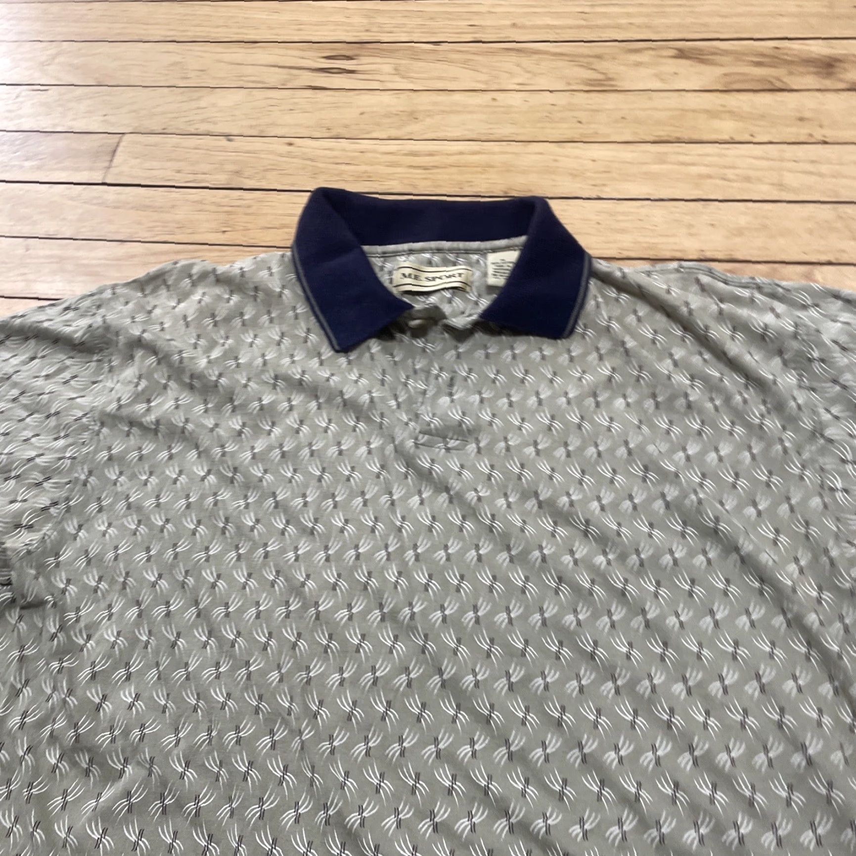 Vintage VINTAGE M.E. Sport Polo Shirt Men M Green Blue Geometric 90s Streetwear Y2k Prep Polo Mens Short Sleeve Button Collar Size US M / EU 48-50 / 2 - 3 Thumbnail