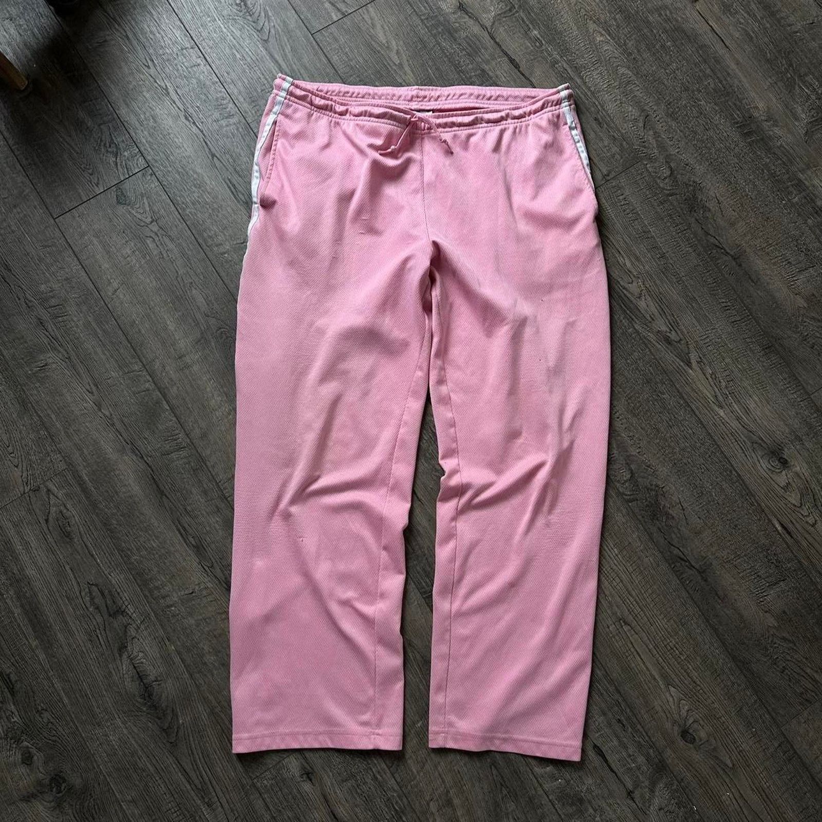 Vintage Vintage Baggy Striped Gum Pink Striped Track Pants Sweats Size 34" / US 12 / IT 48 - 5 Thumbnail
