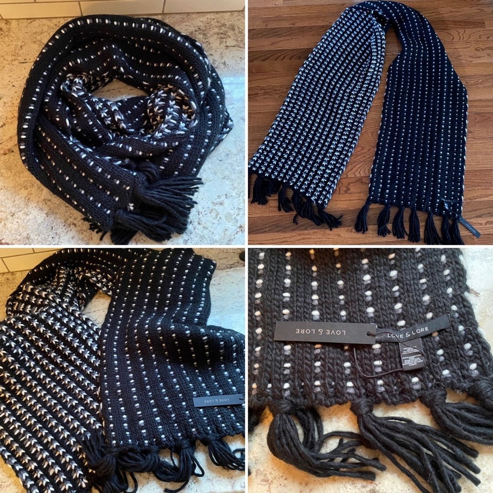 Other NEW Indigo Love & Lore Cabin Marl Stripe Scarf NWT Size ONE SIZE - 1 Thumbnail