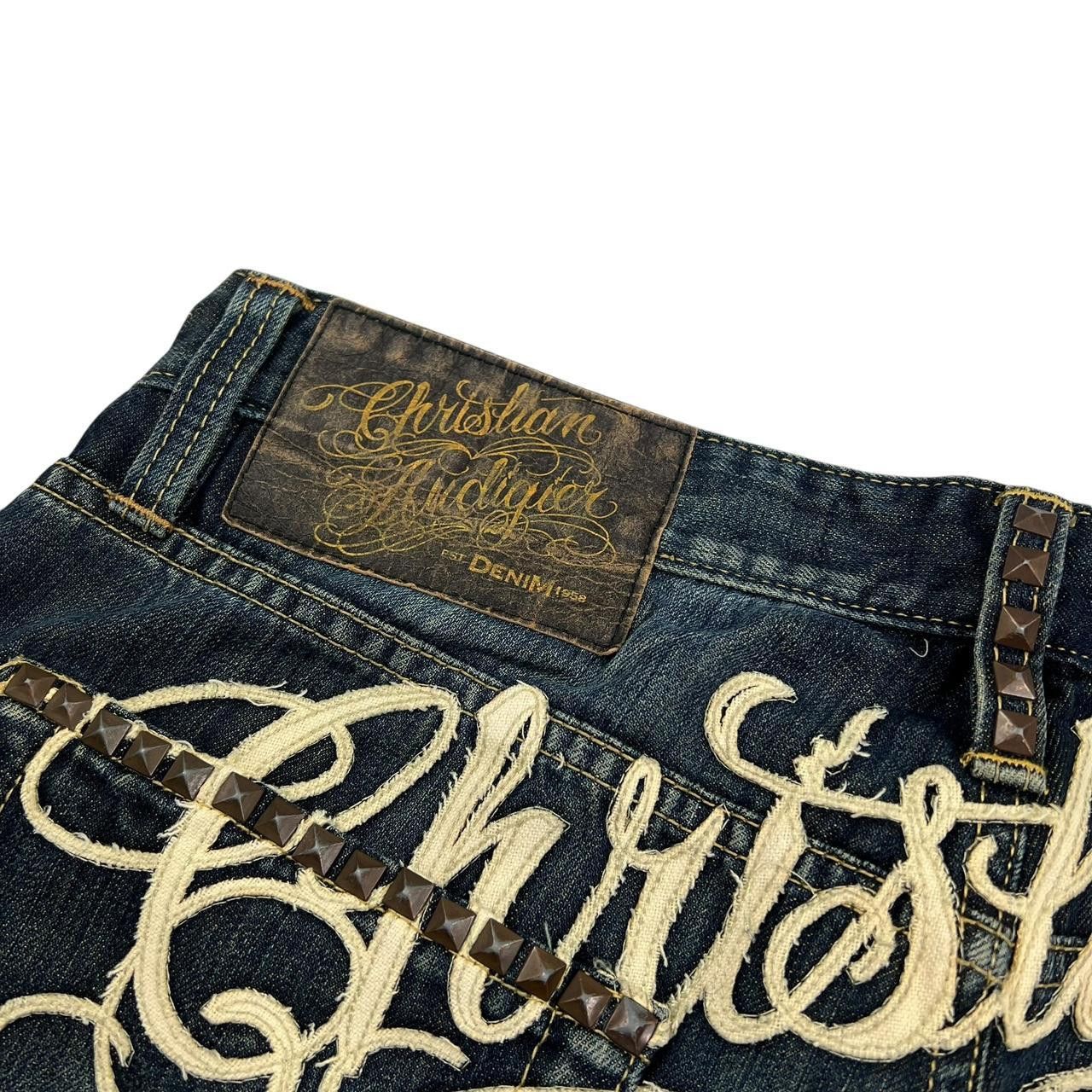 Christian Audigier Vintage Christian Audigier Embroidered Jeans - Waist: 36” Size US 36 / EU 52 - 4 Thumbnail