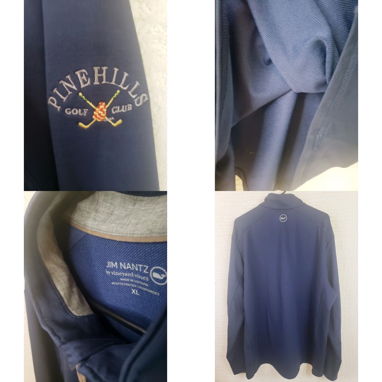 Vineyard Vines Vineyard Vines Jim Nantz 1/4 Zip Performance Blue Pullover Men XL Shirt Long Sleeve Stretch Golf Casual Size US XL / EU 56 / 4 - 8 Thumbnail