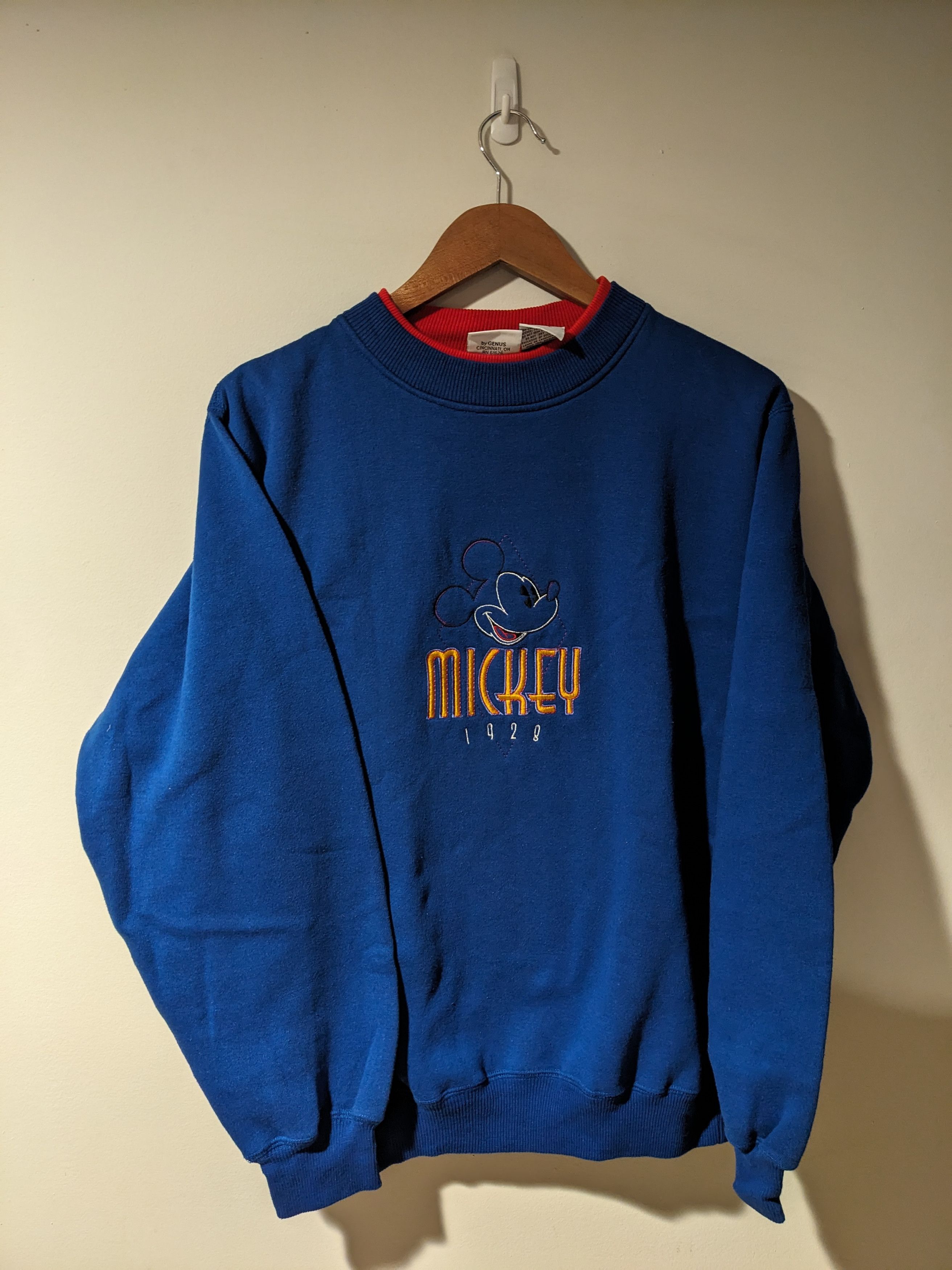 Disney × Mickey & Co. × Vintage Vintage 90s Mickey Mouse Disney & Co Two Tone Sweatshirt Size US L / EU 52-54 / 3 - 1 Thumbnail